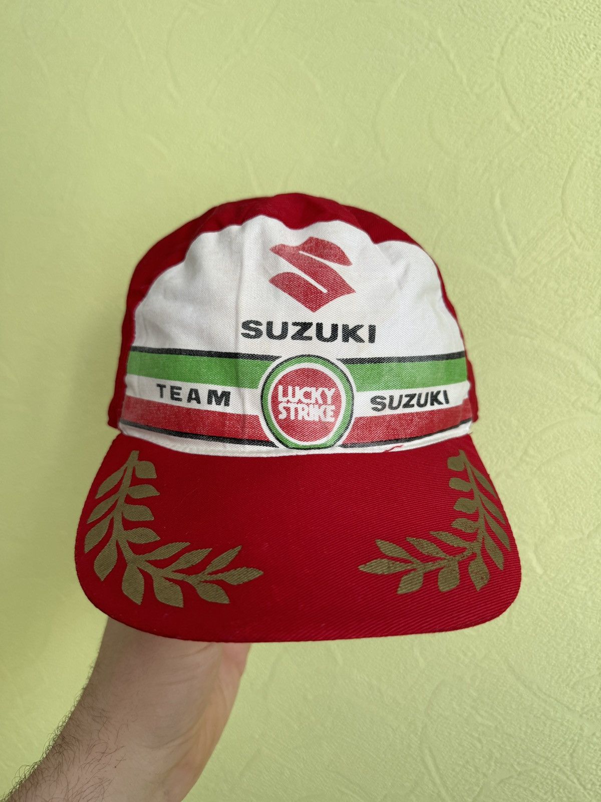 帽子 90s 00s LUCKY STRIKE SUZUKI Racing cap Racing Vintage 90s Suzuki Team Lucky Strike Moto Racing Cap