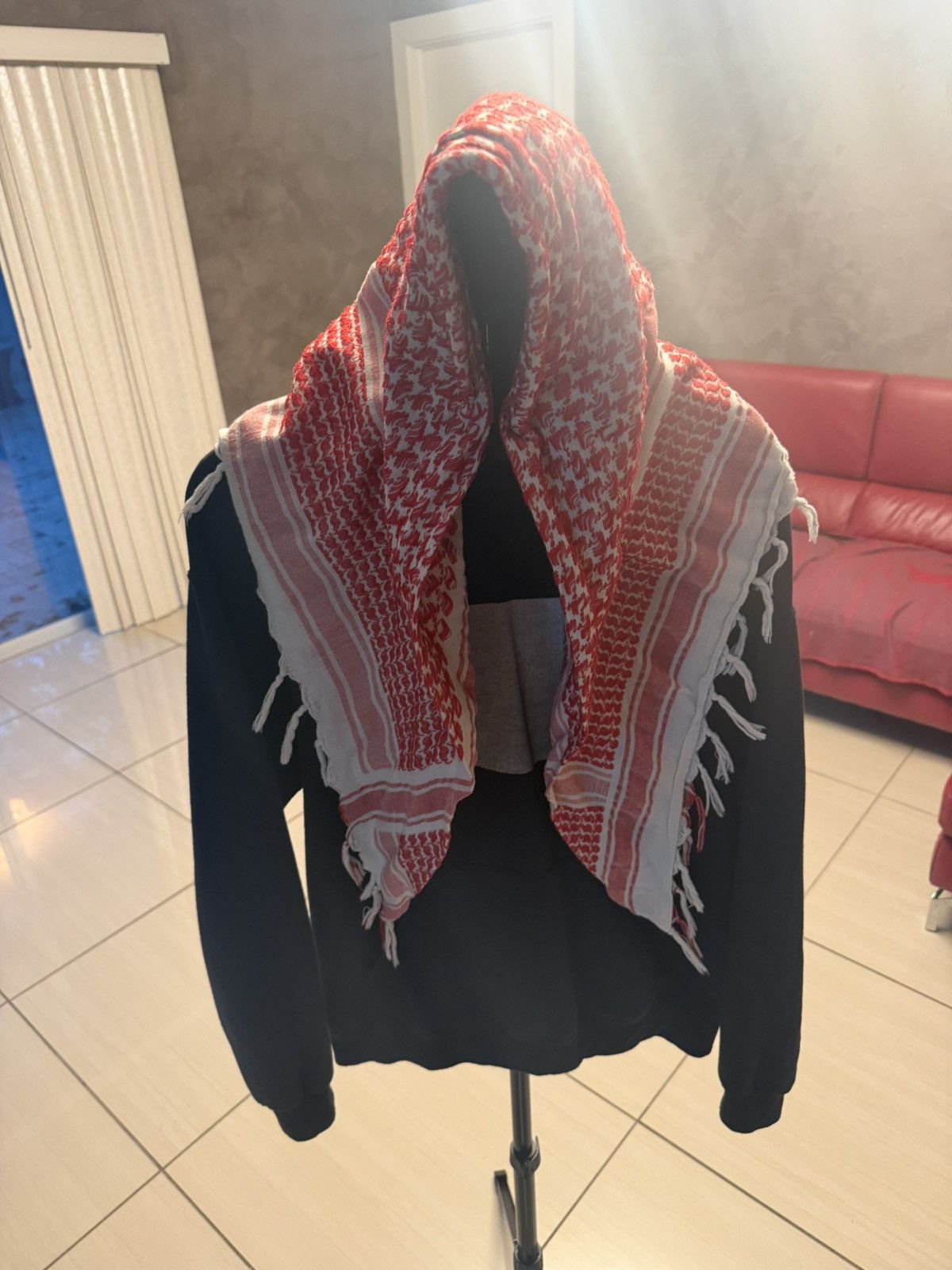 Grimykids grimykids keffiyeh hoodie OG BLACK N RED Size US L / EU 52-54 / 3 - 1 Thumbnail