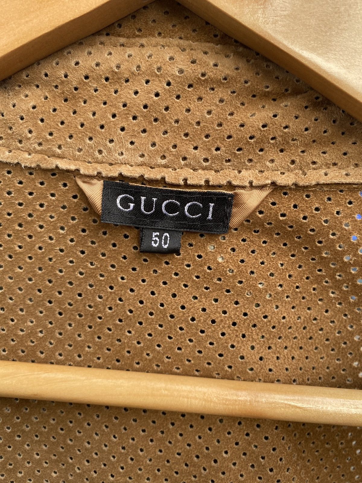 Gucci Vintage 2000s Gucci Tom Ford Era Mesh Leather Vera Pelle Size US L / EU 52-54 / 3 - 13 Thumbnail