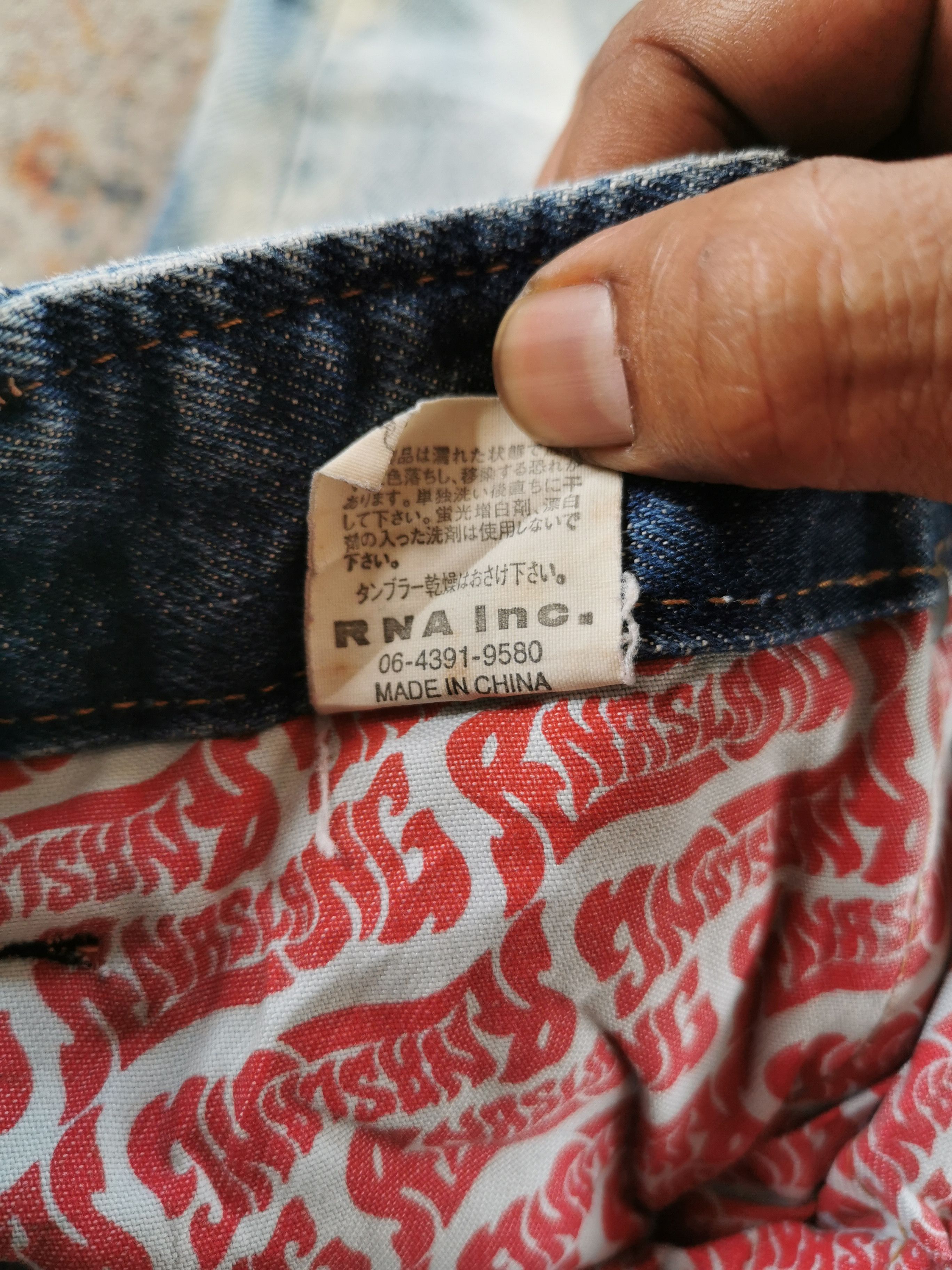 Alternative Apparel Japanese Brand R.N.A Inc Bleach Distressed Jeans Size US 30 / EU 46 - 4 Thumbnail