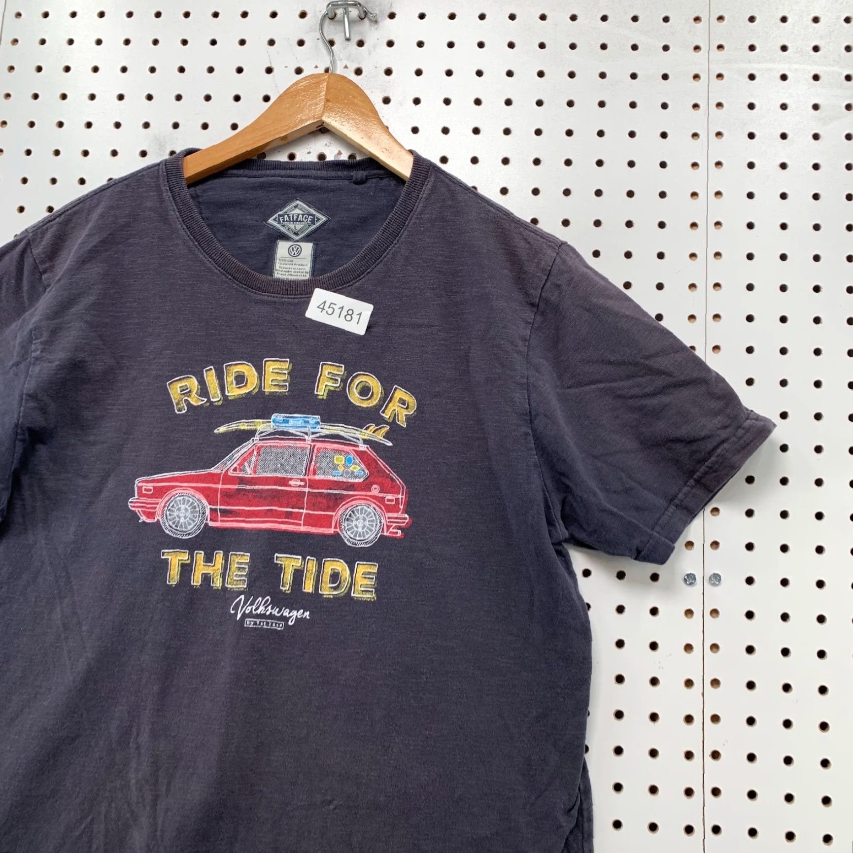 FatFace Fat Face Volkswagen Shirt Mens Large Black Ride For The Tide Surfer Tee Size US L / EU 52-54 / 3 - 3 Thumbnail