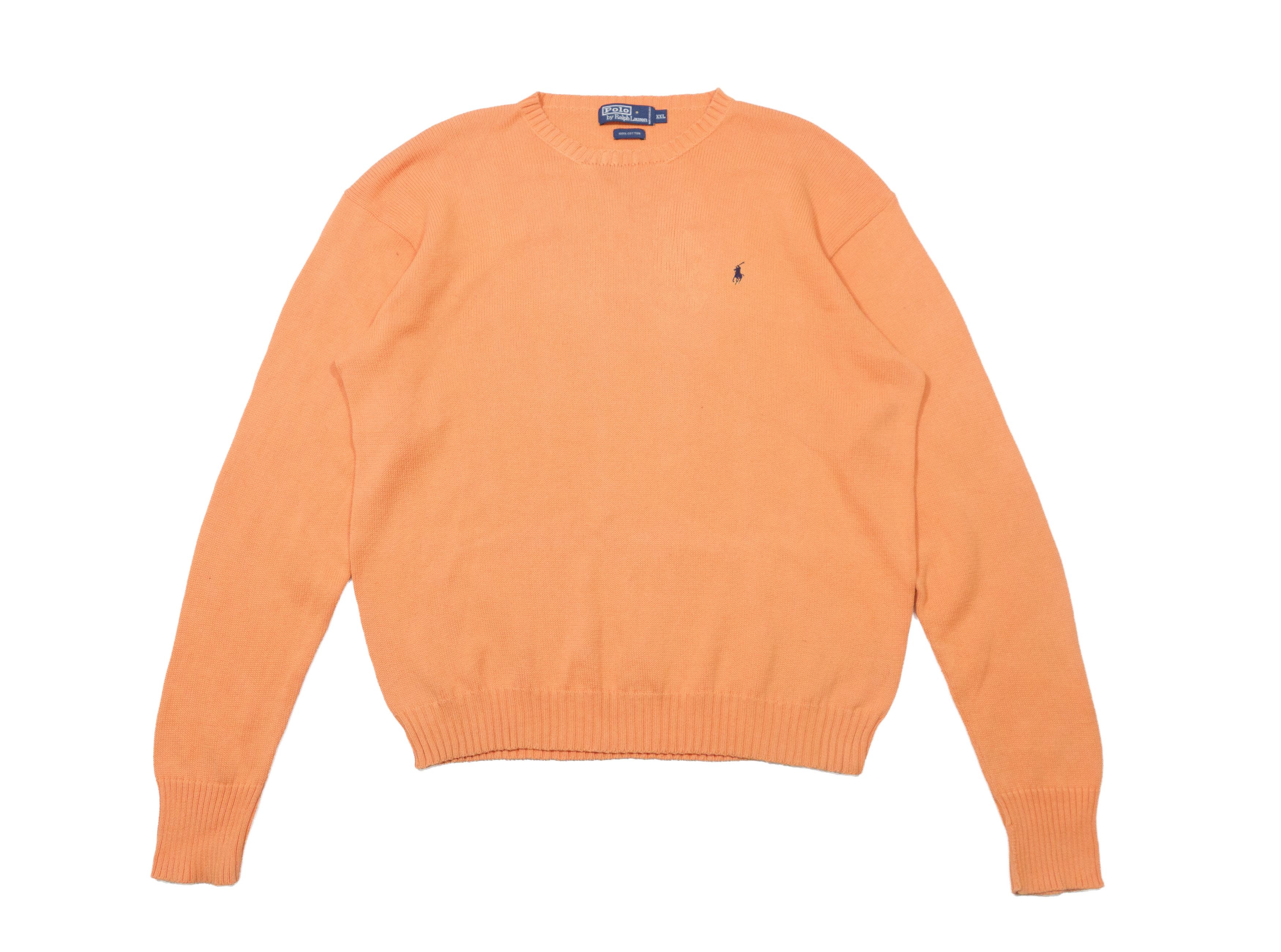 Polo Ralph Lauren 00s Pony Logo Knit Crew Neck Cotton Sweater Y2K 