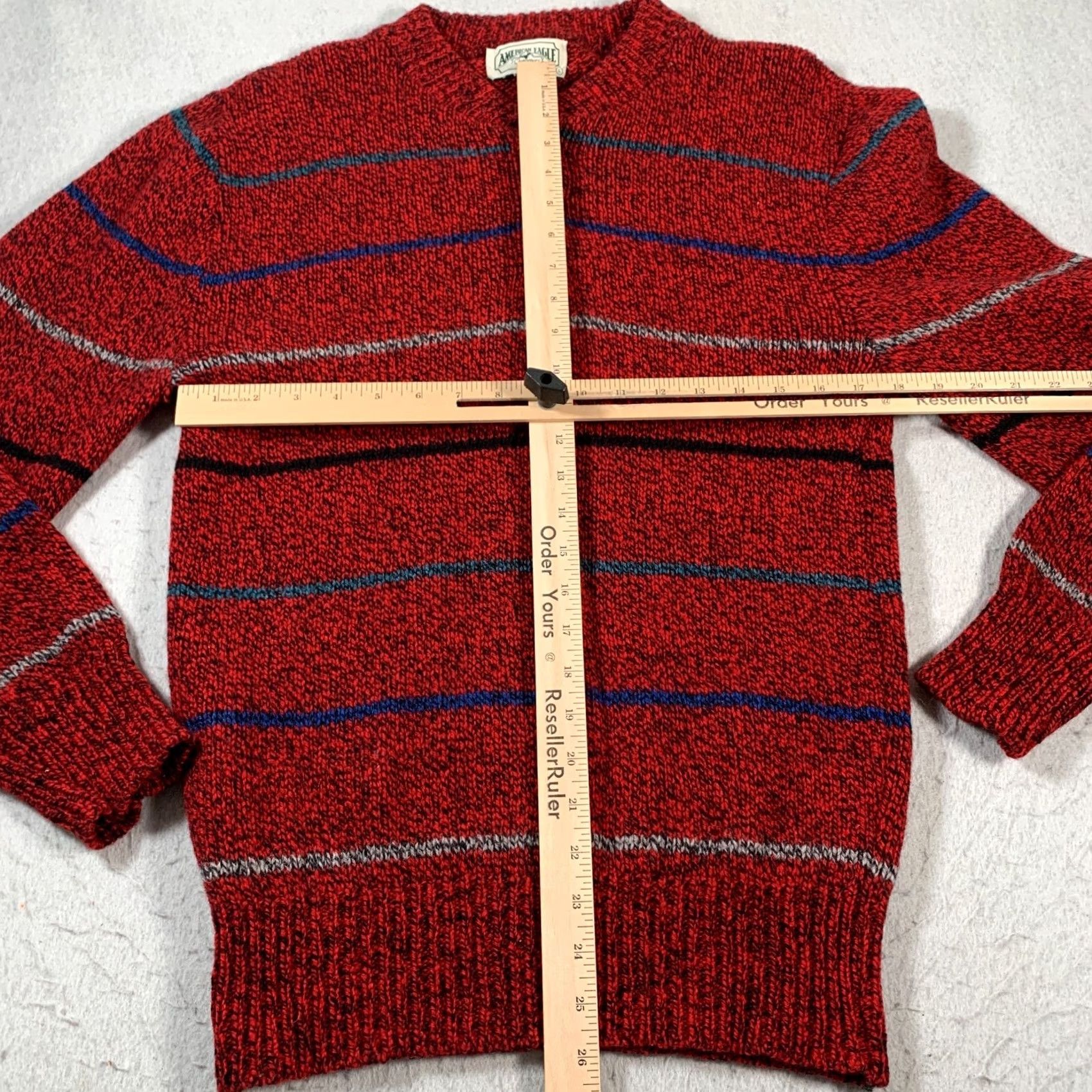 American Eagle Outfitters VINTAGE American Eagle Sweater Mens L Red Wool Henley Pullover Button Knit Solid Size US L / EU 52-54 / 3 - 5 Thumbnail