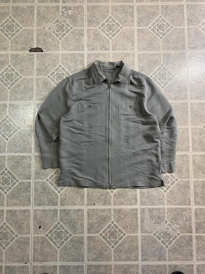 Other Vintage 70s style zip up double pocket long sleeve shirt tan Size US M / EU 48-50 / 2 - 1 Thumbnail