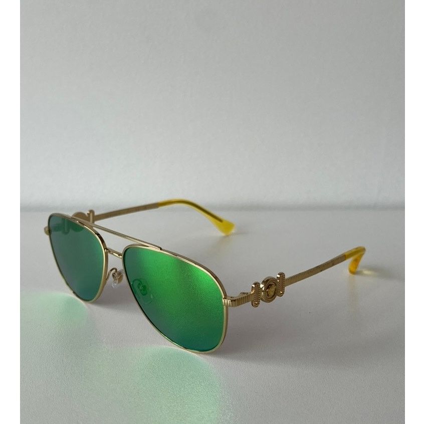 Versace NEW Versace Kids VK2002 Green Mirror Aviator Sunglasses Size ONE SIZE - 1 Thumbnail