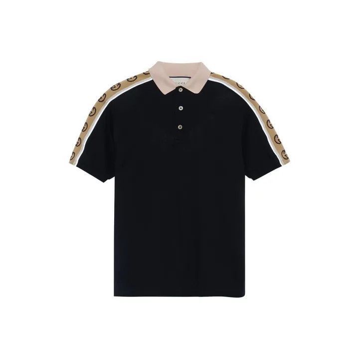 Gucci Gucci Gucci Black Double G Striped Polo Shirt -2506 Size US XL / EU 56 / 4 - 1 Thumbnail