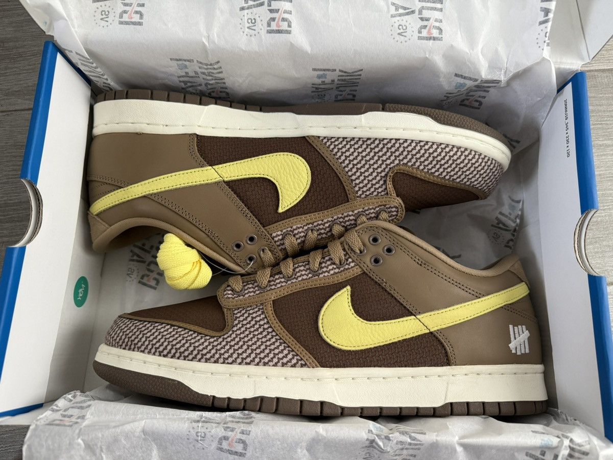 Nike × Undefeated Undefeated Nike Dunk Low Canteen Lemon Frost Palomino Sz 12 Size US 12 / EU 45 - 3 Thumbnail
