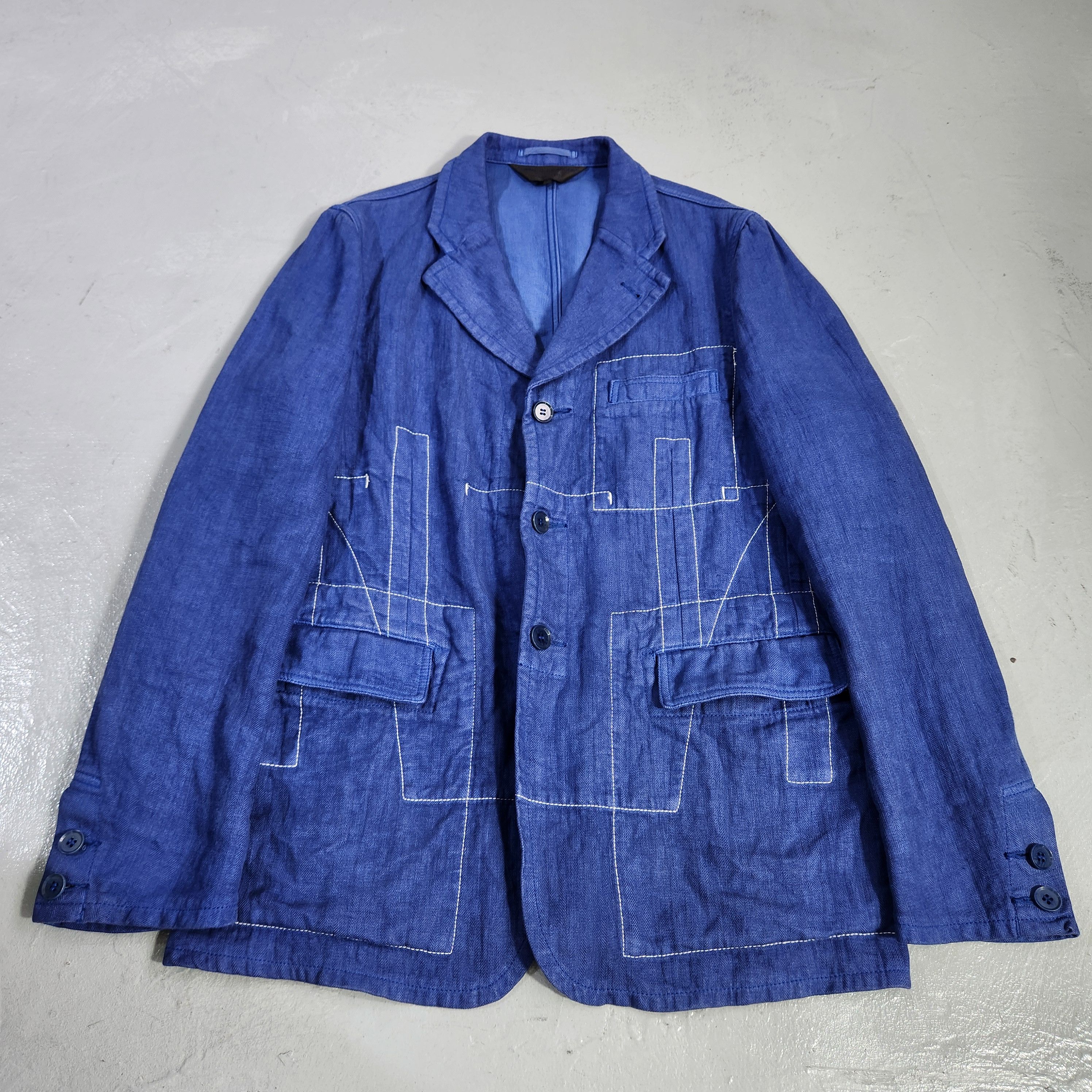 Comme des Garcons × Comme des Garcons Homme × Comme des Garcons Homme Plus Comme Des Garcons Homme Plus 2003 patchworks stiches blazer Size US M / EU 48-50 / 2 - 4 Thumbnail