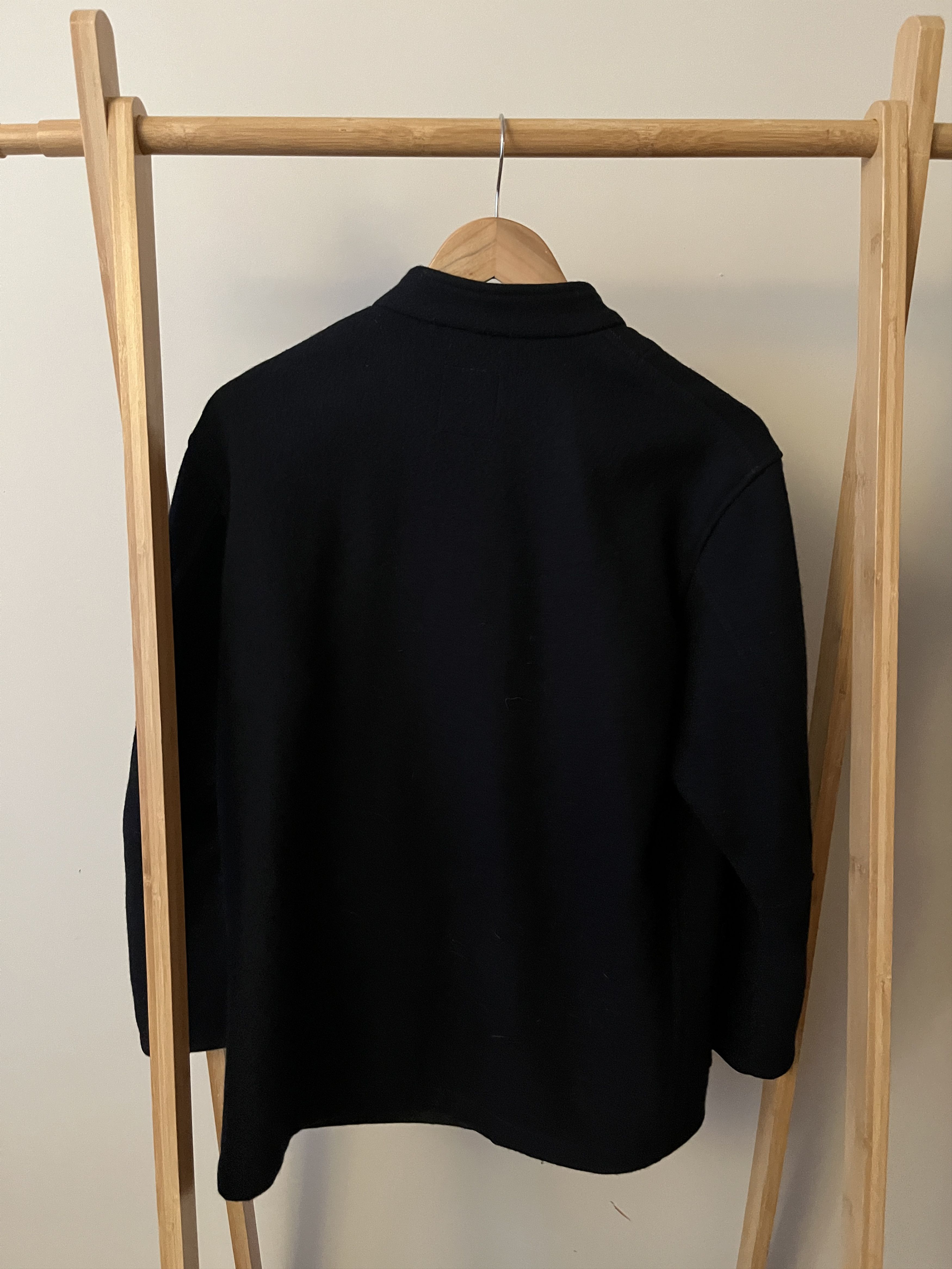 Sage De Cret Sage de Cret navy Mandarin collar wool jacket, S Size 36R - 3 Thumbnail