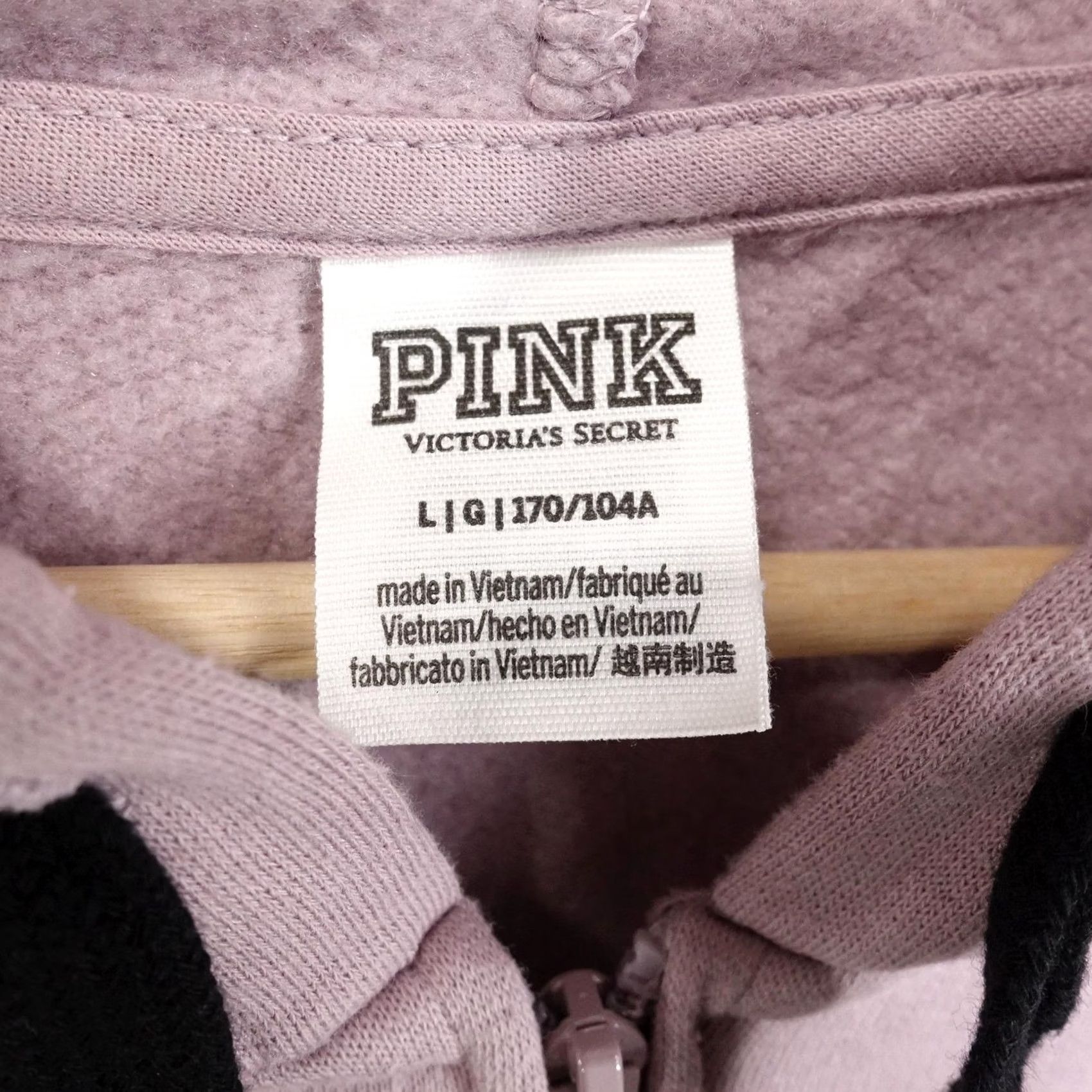 Pinko PINK Victoria's Secret Hoodie Womens L Pink Pullover 1/4 Zip Hooded Pockets Logo Casual Fall Size L / US 10 / IT 46 - 4 Thumbnail