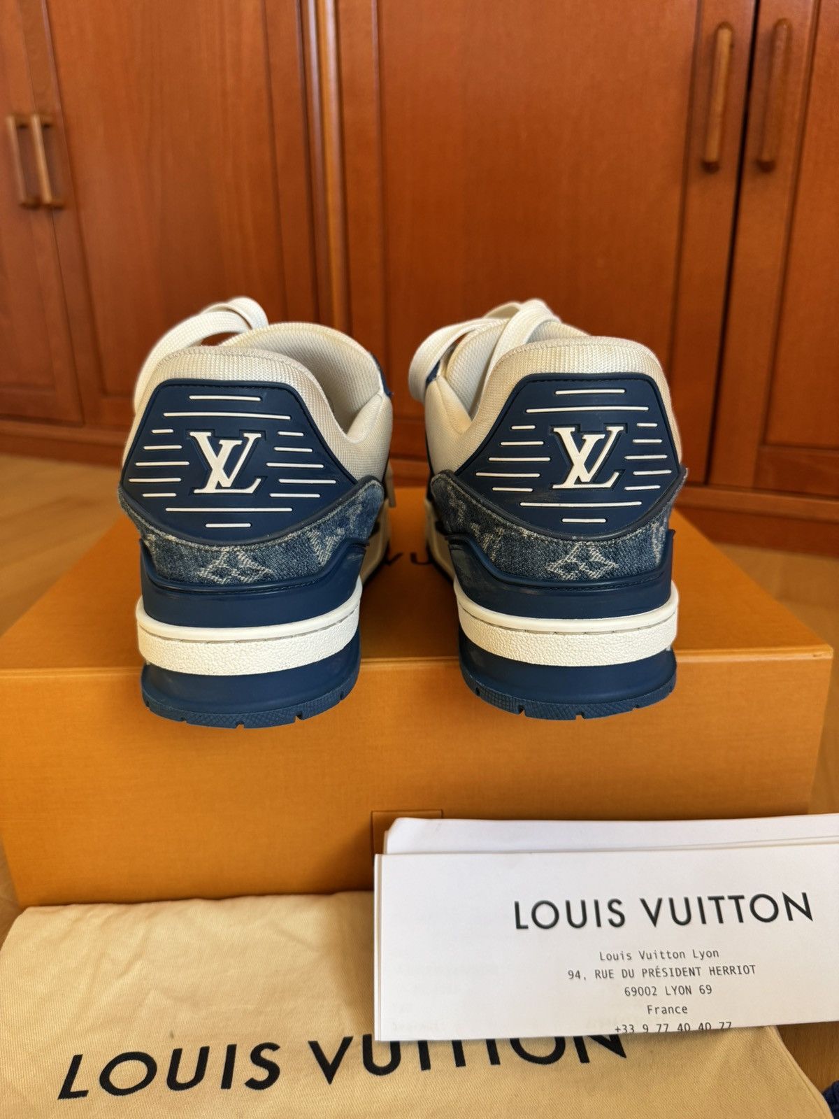 Louis Vuitton Louis Vuitton LV Trainer Blue Denim Size US 8.5 / EU 41-42 - 8 Thumbnail