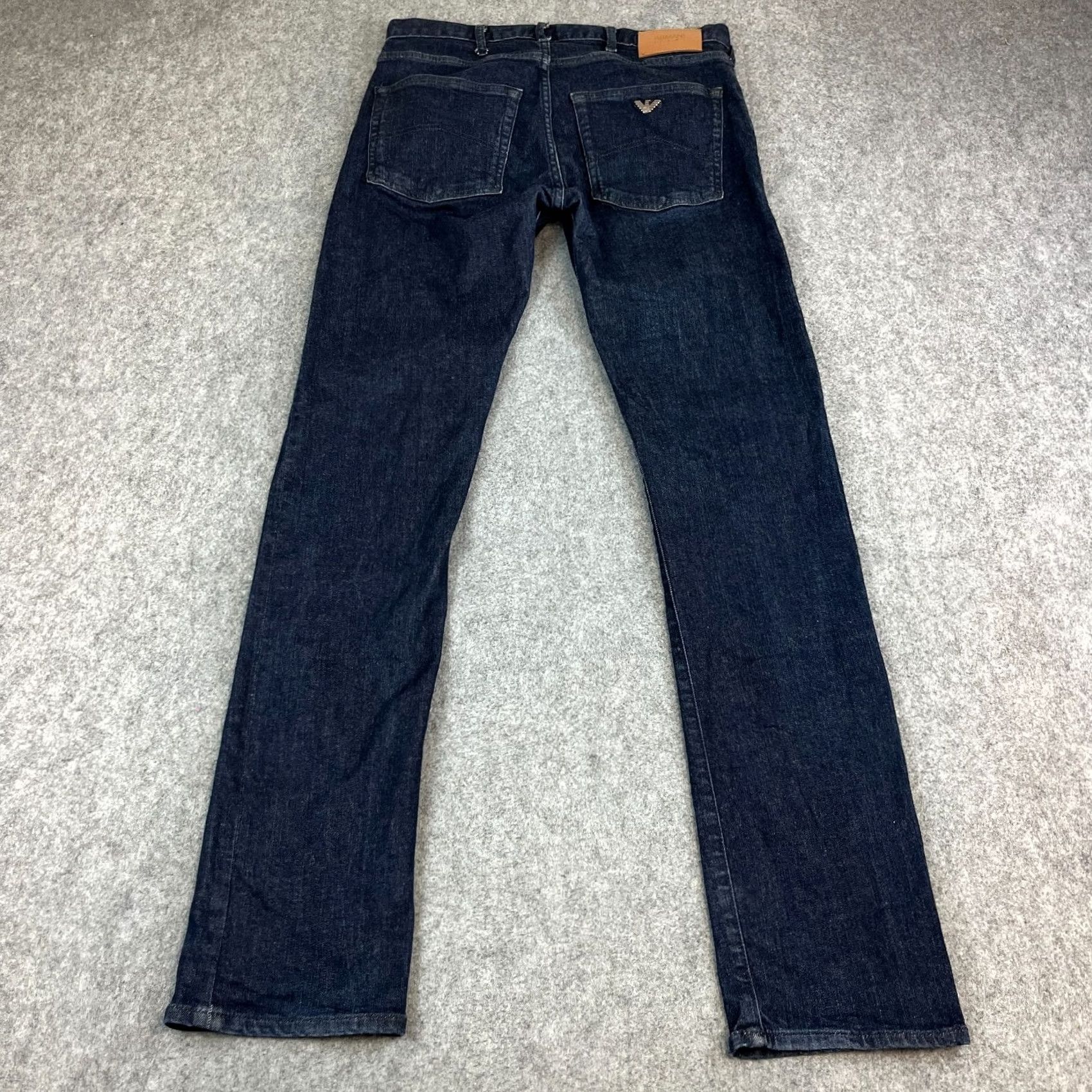 Vintage Armani Jeans Jeans Slim Straight 32 Dark Wash Blue Indigo Stretch J45 Mens Regular Size US 32 / EU 48 - 2 Thumbnail