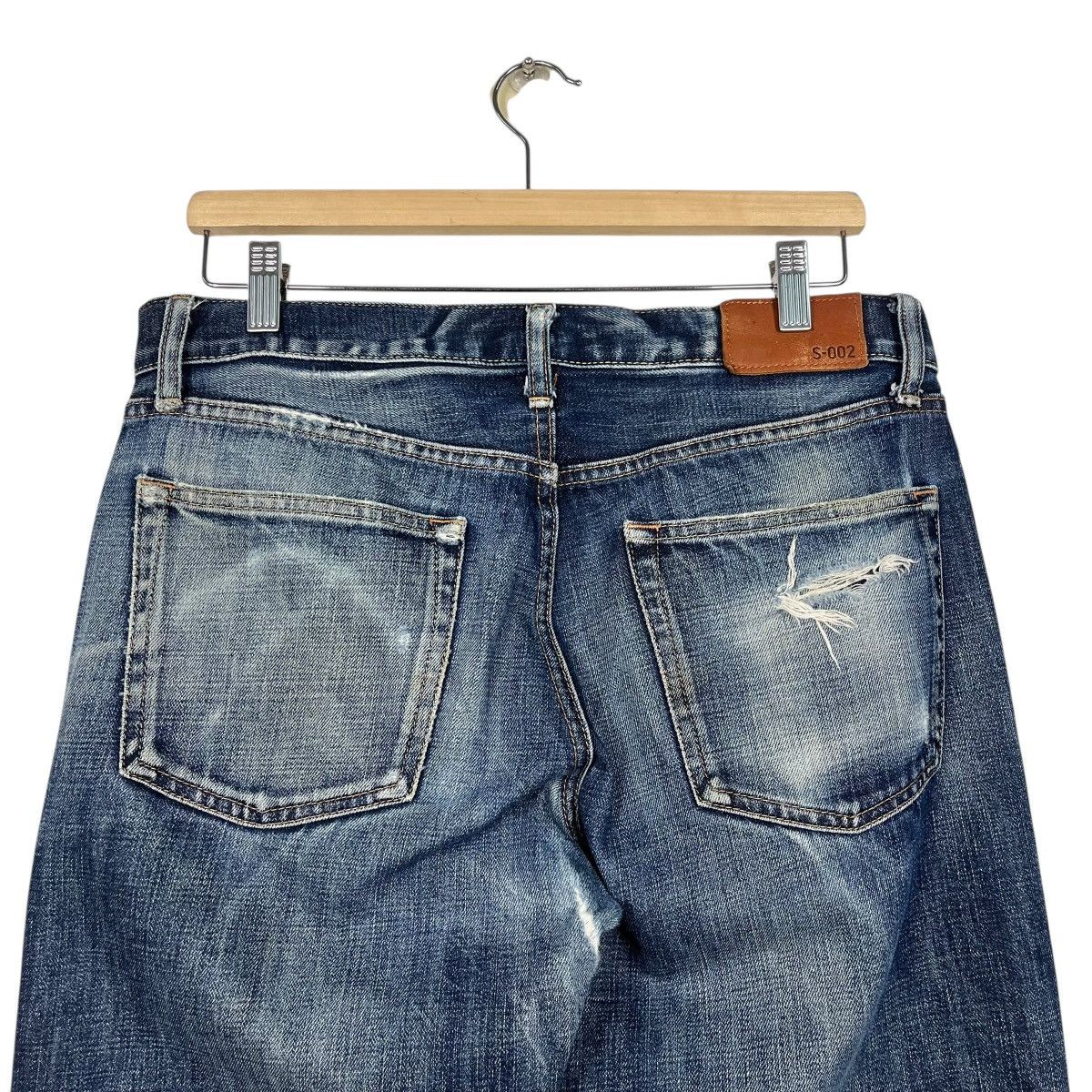Japanese Brand Vintage Japanese Designer Distressed Faded Denim Size US 32 / EU 48 - 8 Thumbnail