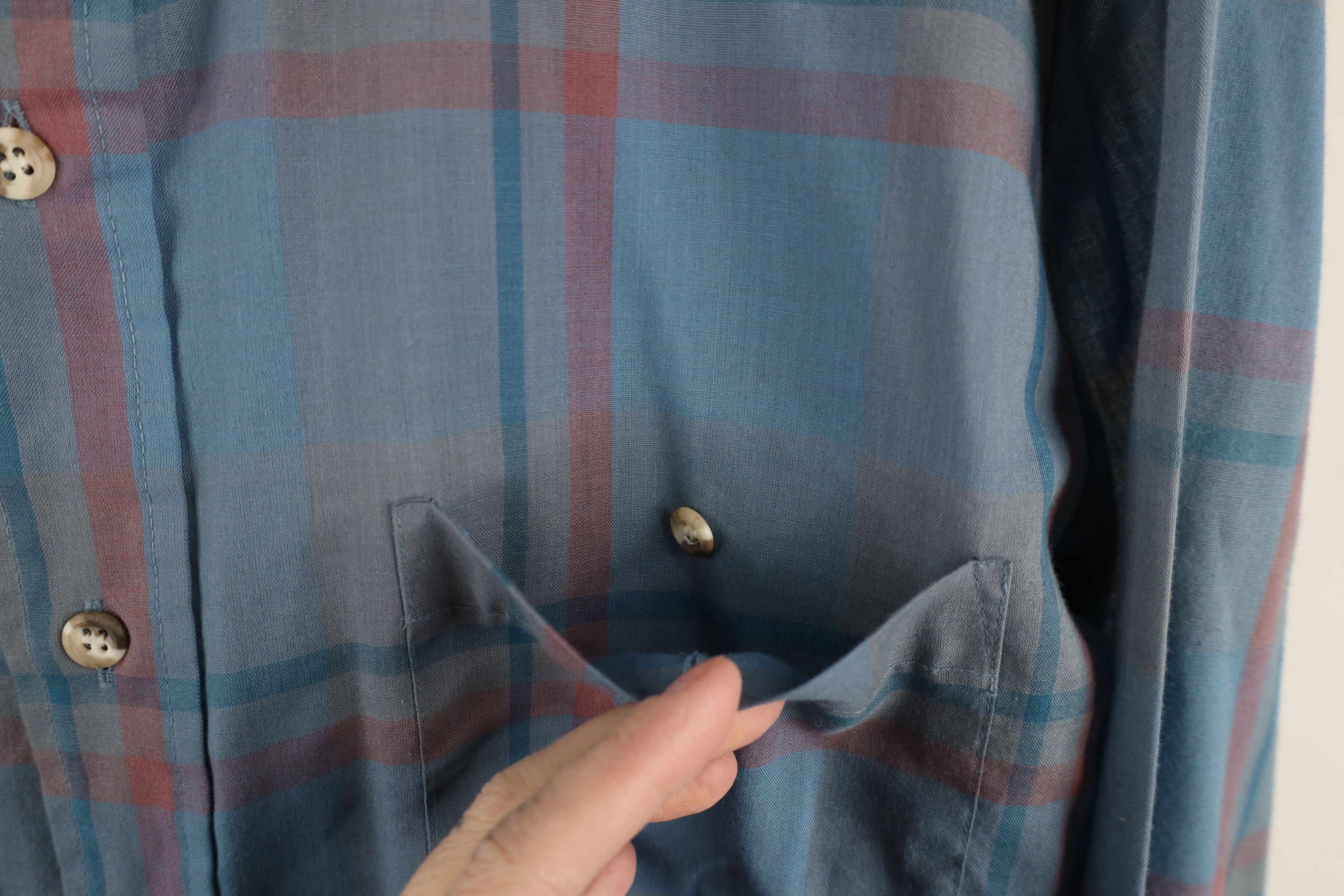 Levi's × Vintage Vintage 80s 90s Levis Faded Plaid Collared Button Down Shirt Size US L / EU 52-54 / 3 - 7 Thumbnail