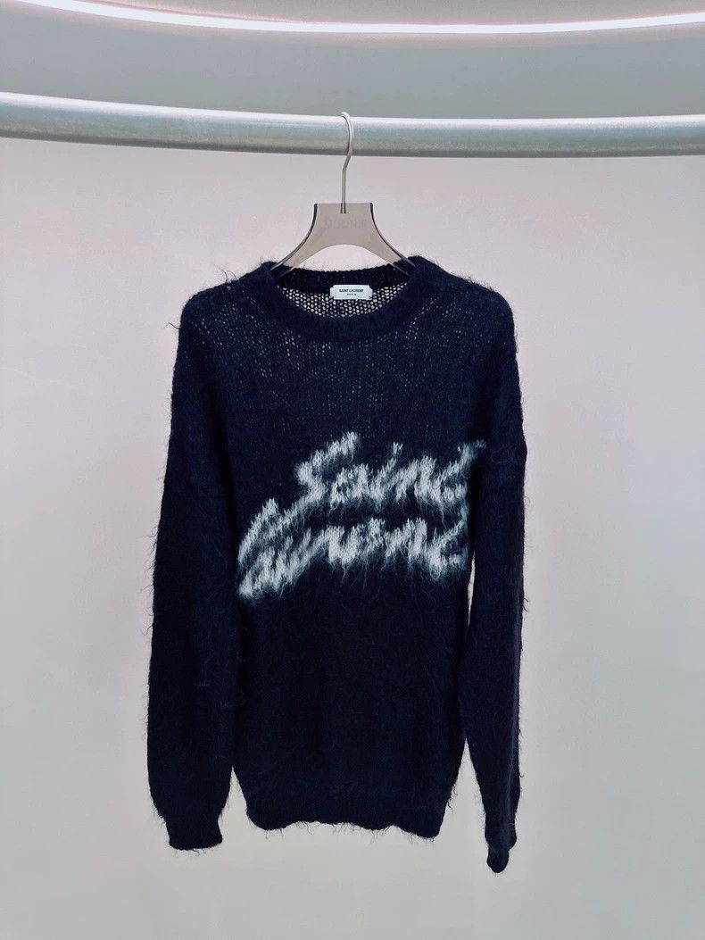 Saint Laurent Paris Saint Laurent Paris Black signature logo sweater Size US XS / EU 42 / 0 - 1 Thumbnail