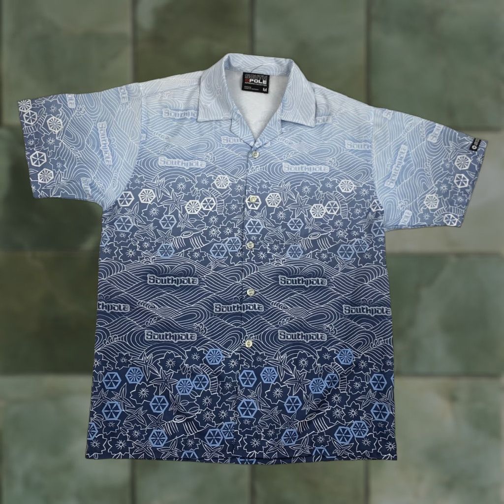Southpole VINTAGE Southpole Shirt Adult Medium Blue Short Sleeve Button-Up 90s Y2K USA Mens Size US M / EU 48-50 / 2 - 1 Thumbnail