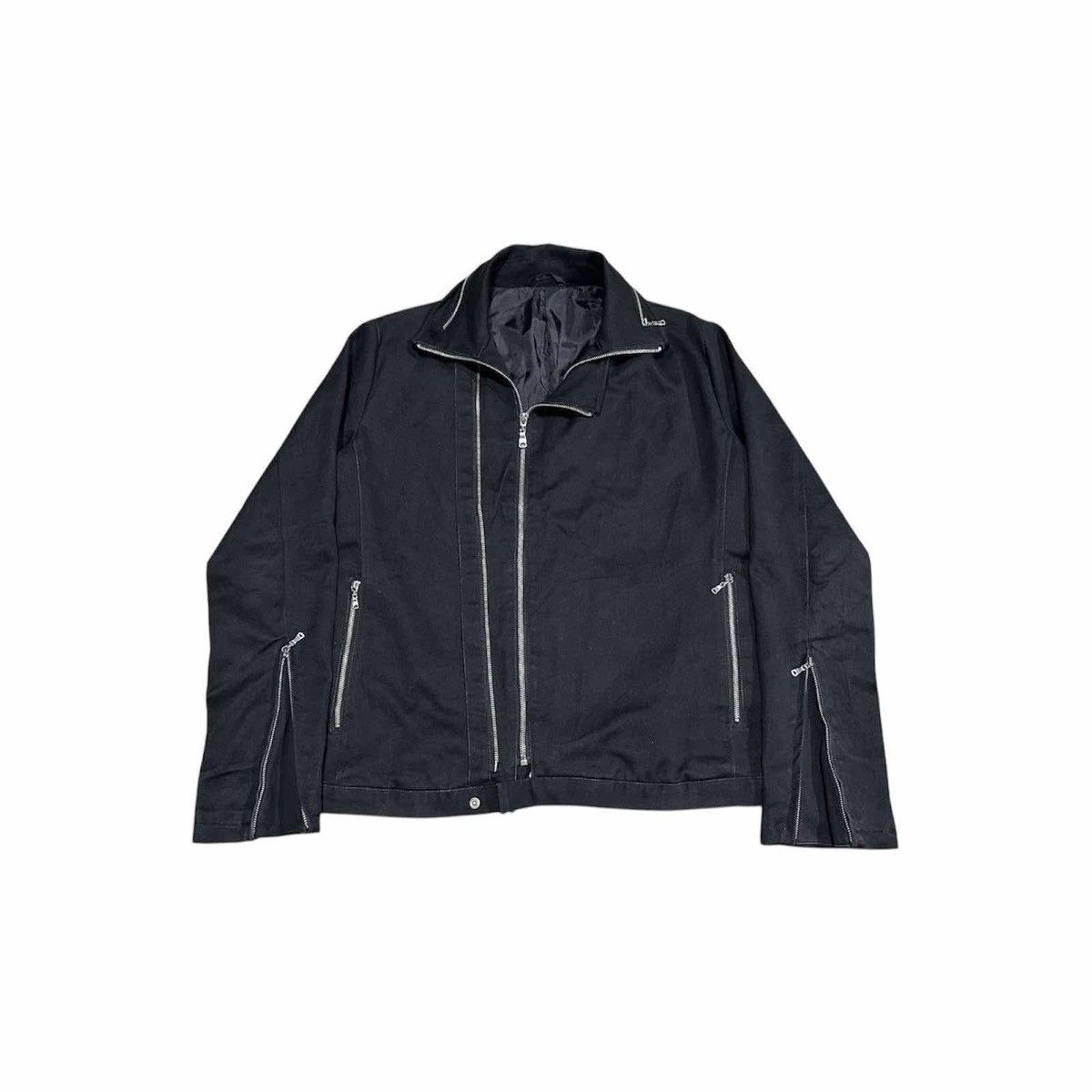 If Six Was Nine 🔥Y2K Archive Semantic Design Double Zipper Jacket Goth Punk Size US M / EU 48-50 / 2 - 4 Thumbnail