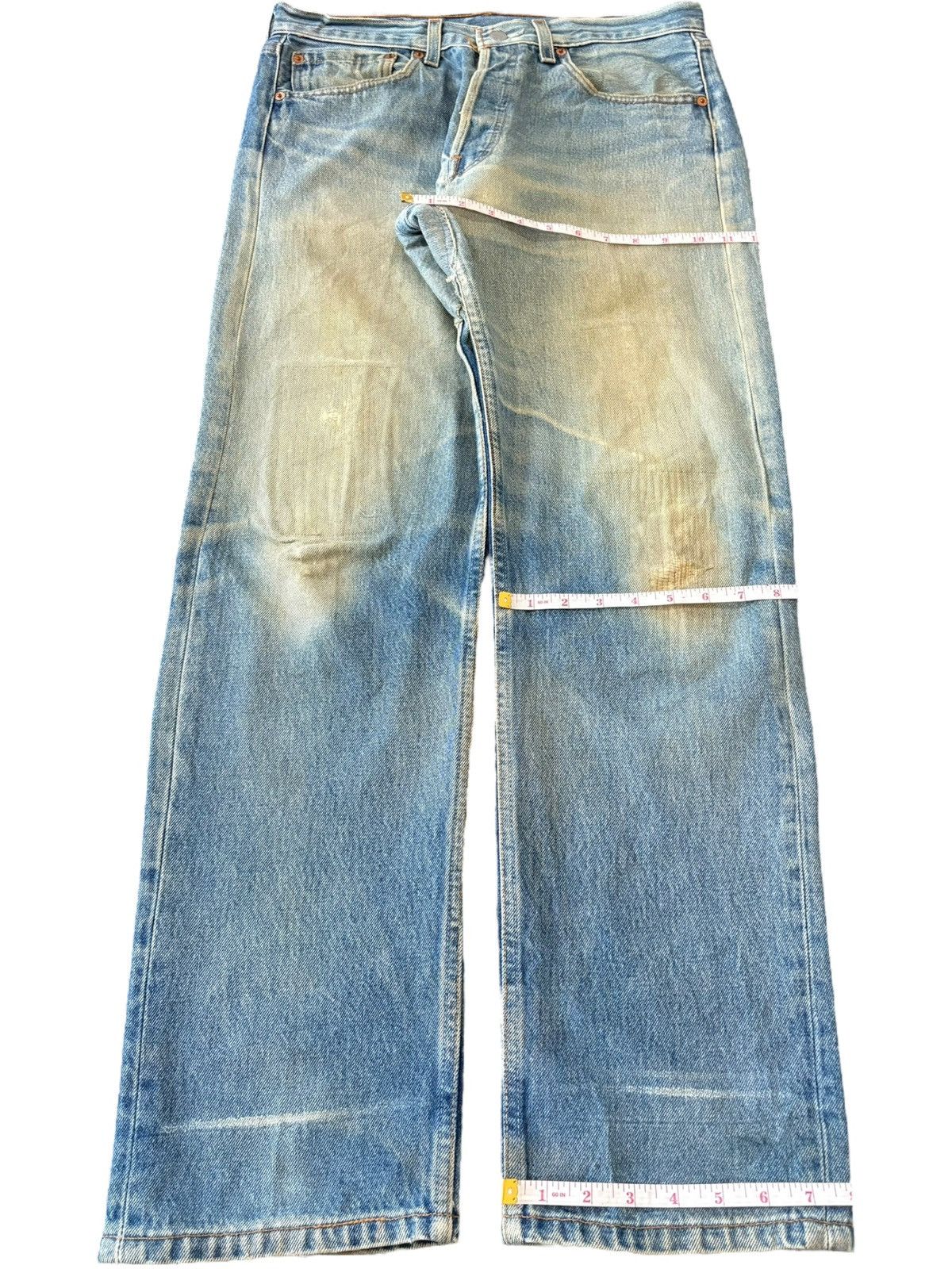 Levi's Vintage 90s Levis 501 Mud Wash Distressed Loose Jeans Size US 32 / EU 48 - 10 Thumbnail