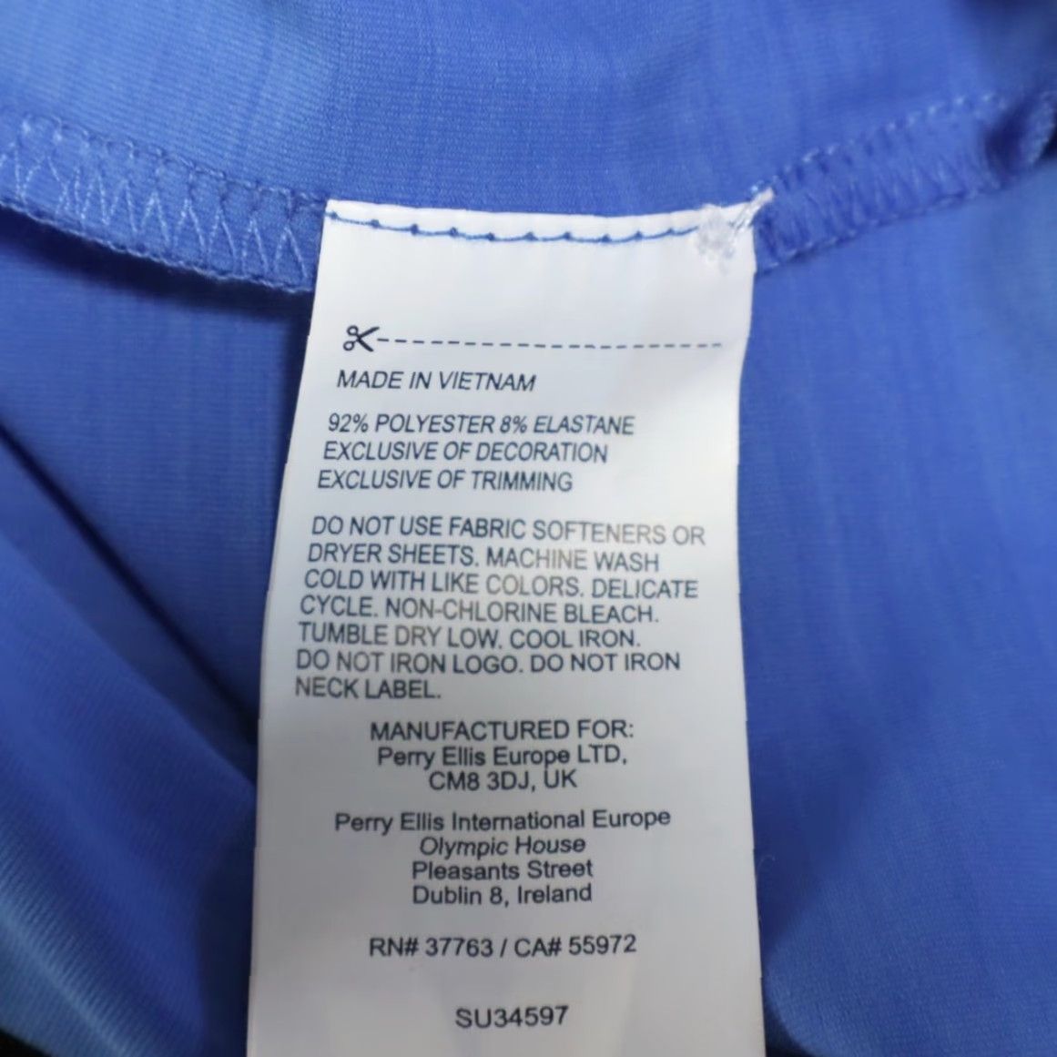 Callaway VINTAGE Callaway Dove Soap Stretch Polyester Solid Polo Shirt Blue Men's L Size US L / EU 52-54 / 3 - 8 Thumbnail