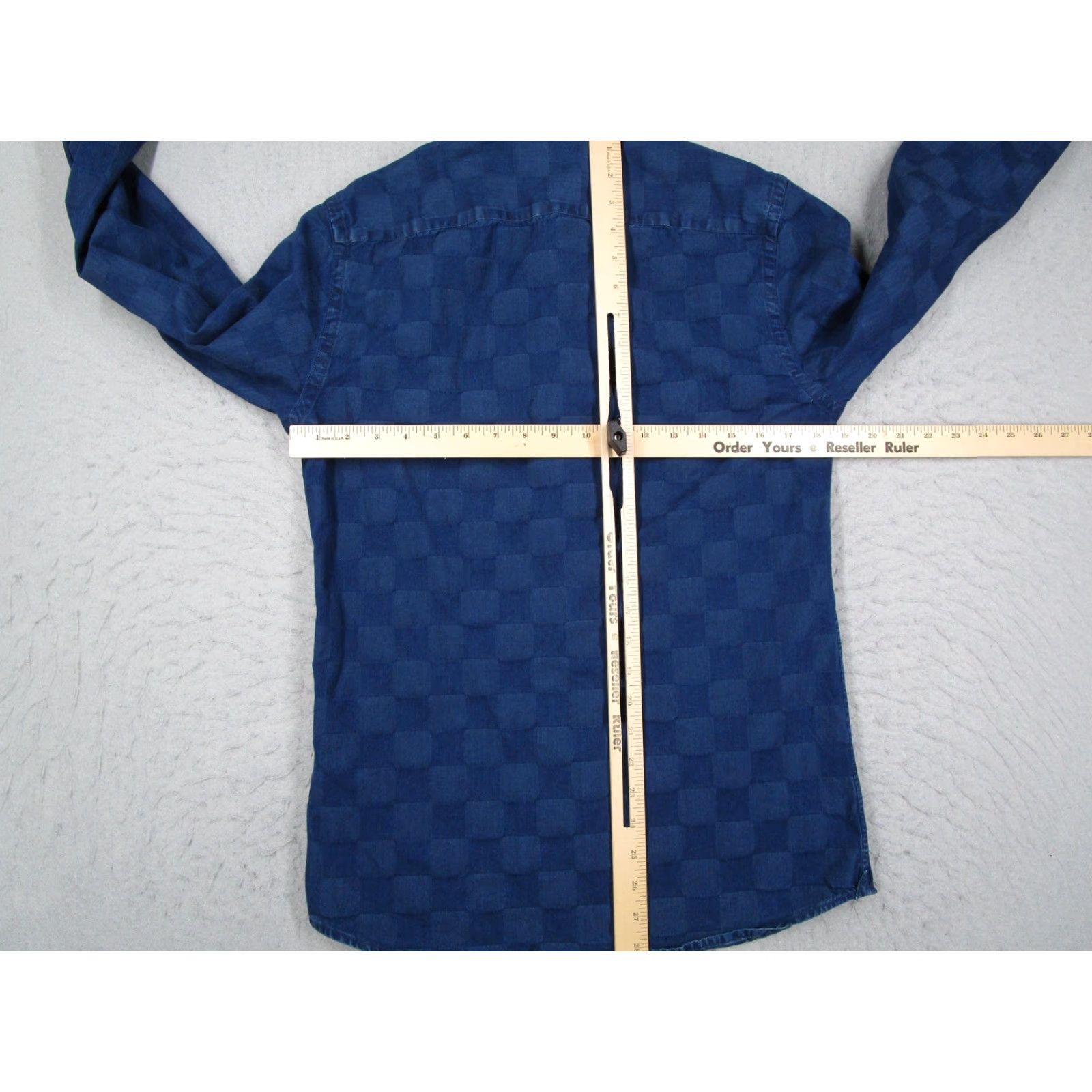NN07 NN07 Navy Blue Checkered Button-Up Shirt Mens Small Long Sleeve Casual Preppy Size US S / EU 44-46 / 1 - 7 Thumbnail