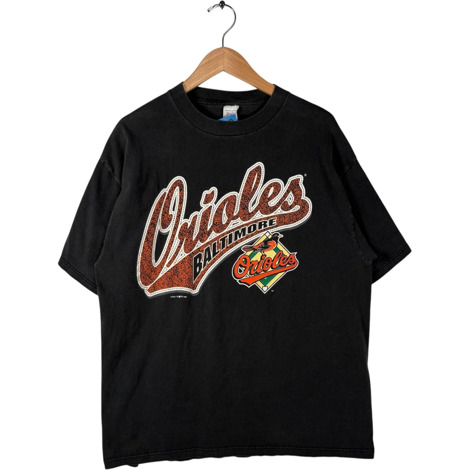 Logo 7 Vintage Logo 7 Baltimore Orioles Logo Spellout MLB Tee XL Size US XL / EU 56 / 4 - 1 Thumbnail