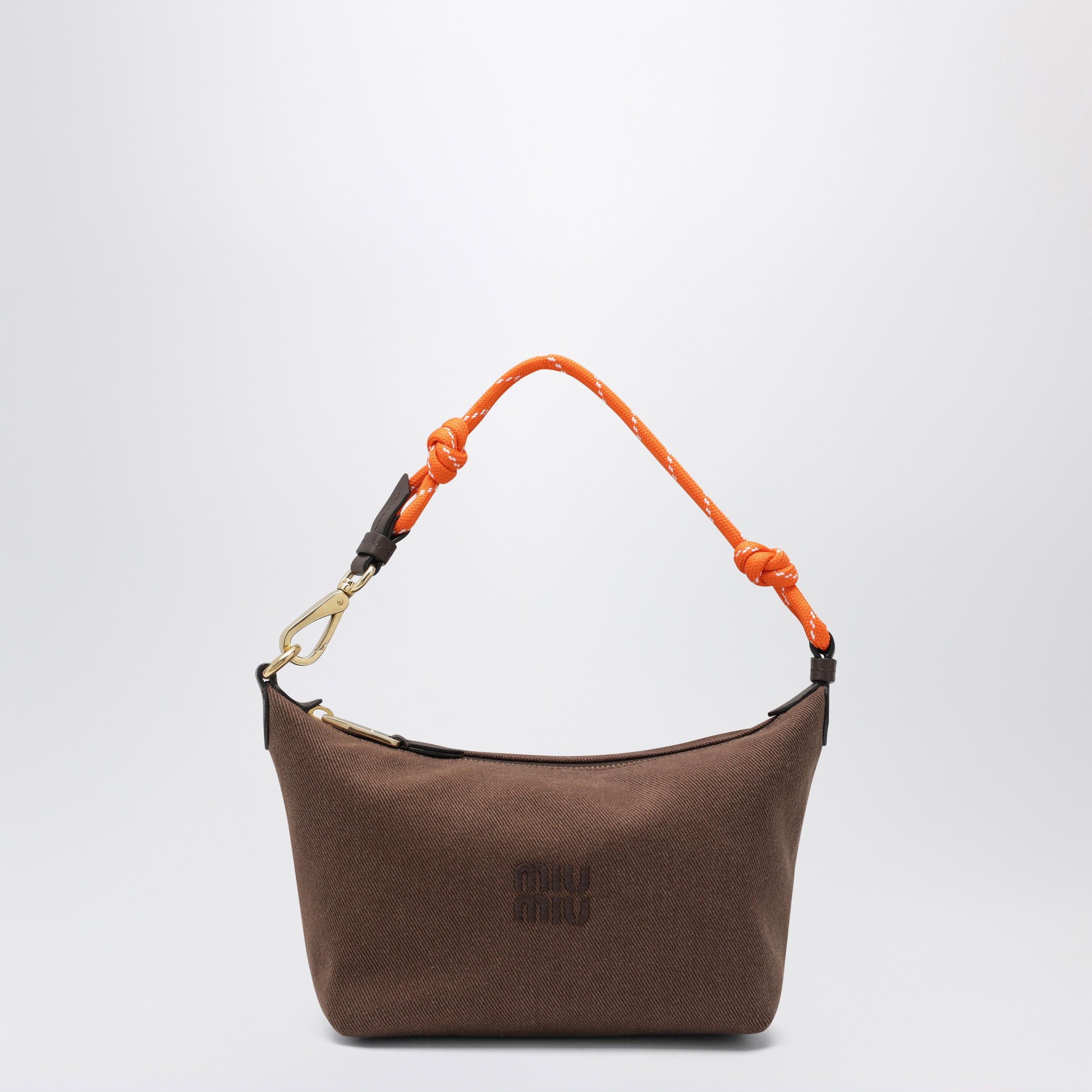 Miu Miu Miu Miu Cocoa/Orange Gabardine Pouch Size ONE SIZE - 1 Thumbnail