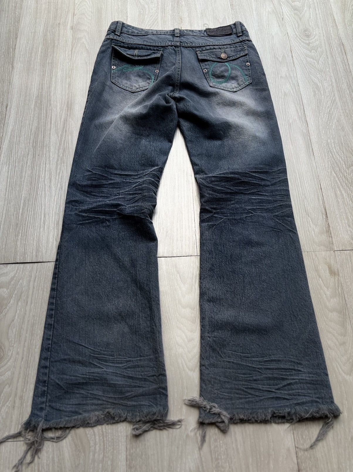 Japanese Brand VERTGARMENTS lace up flare jeans Size US 29 - 5 Thumbnail