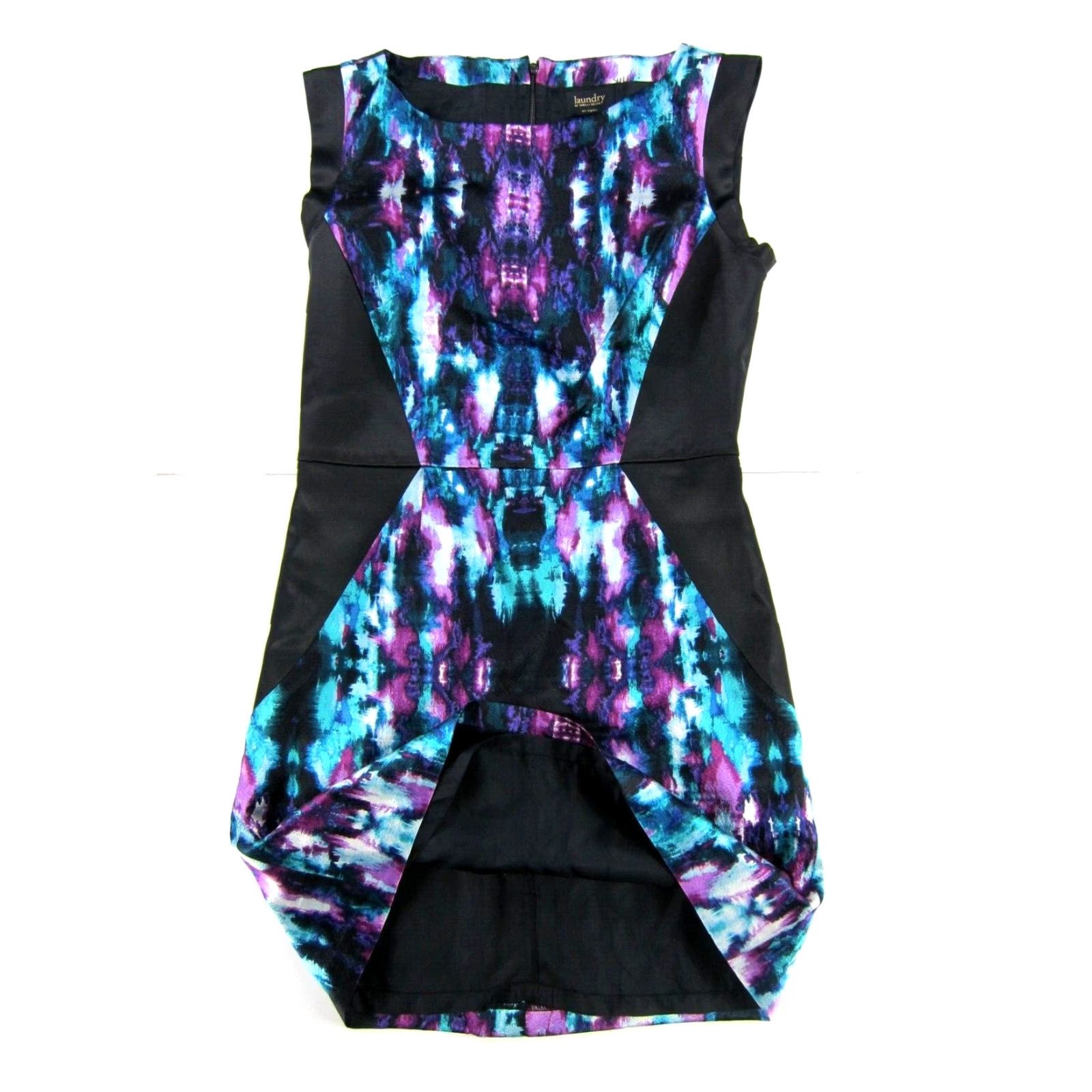 Laundry by Shelli Segal Laundry Shelli Segal Silk Black Floral Cap Sleeve Sheath Dress Womens 8 Size M / US 6-8 / IT 42-44 - 4 Thumbnail