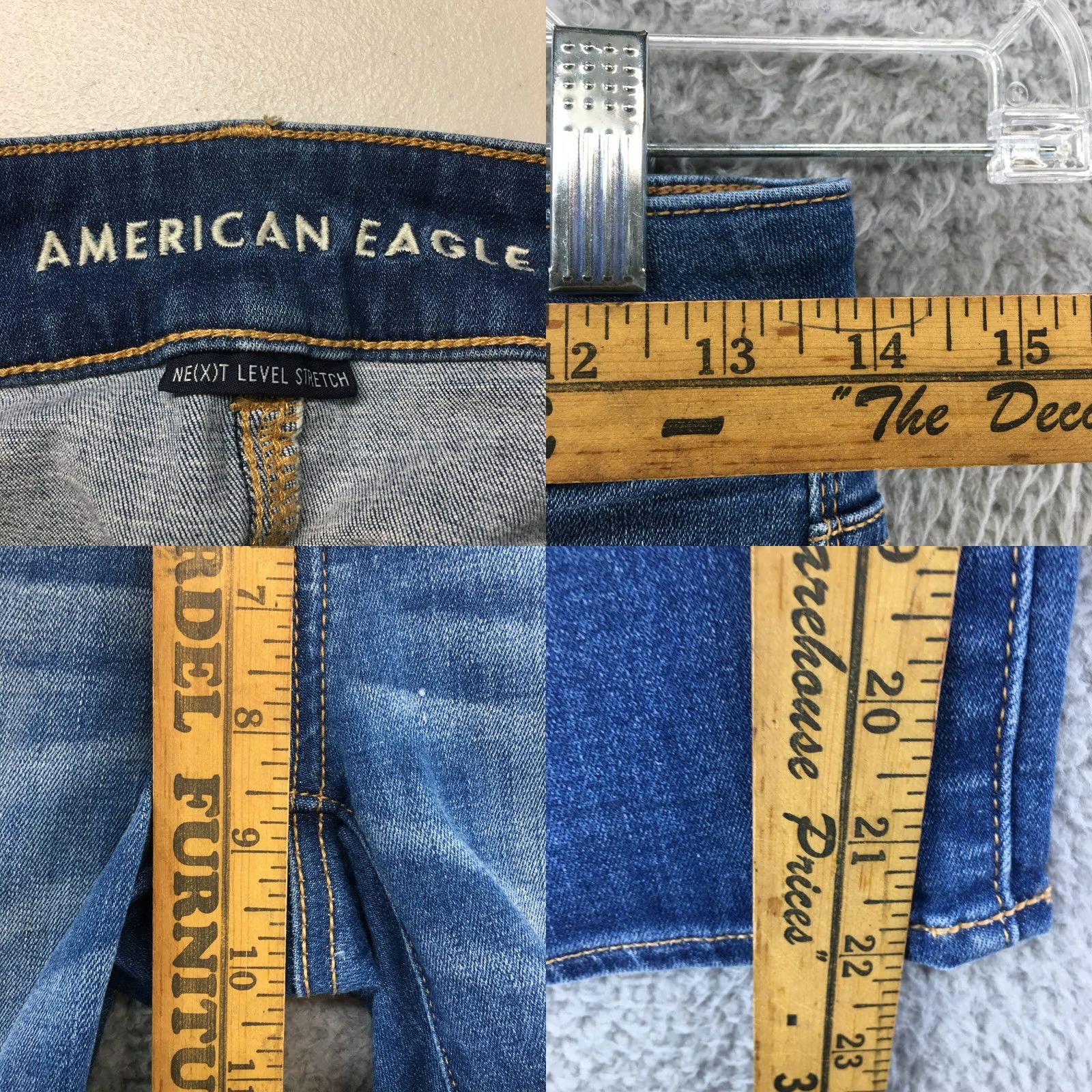 American Eagle Outfitters American Eagle Outfitters Jeans Womens 4 Blue Denim Mid Waisted Zip Fly Pockets Straight Jeans Size 27" / US 4 / IT 40 - 8 Thumbnail