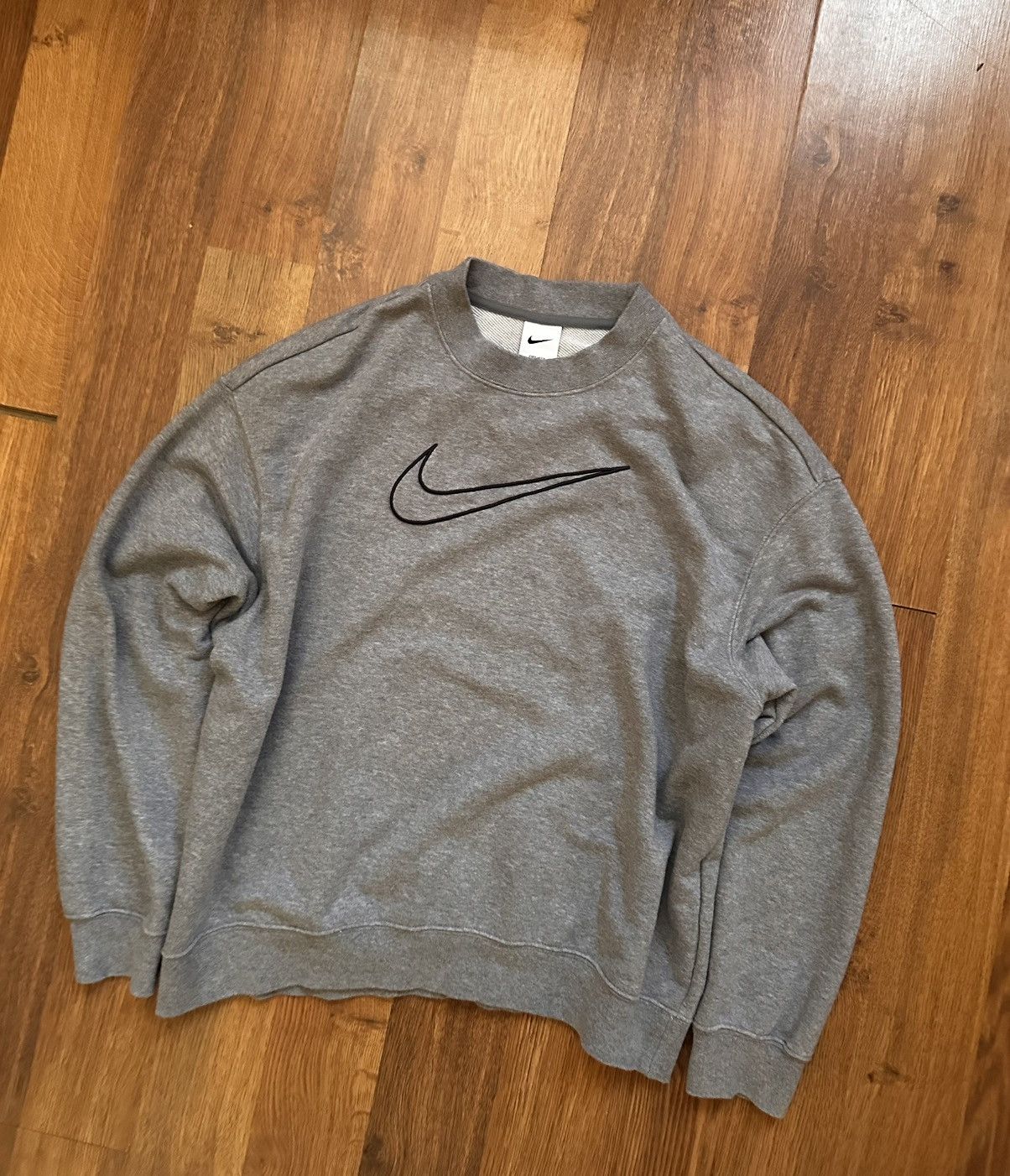 Nike Nike Swoosh Crewneck Sweatshirt – Grey – Size S Vntg Style Size US S / EU 44-46 / 1 - 2 Thumbnail