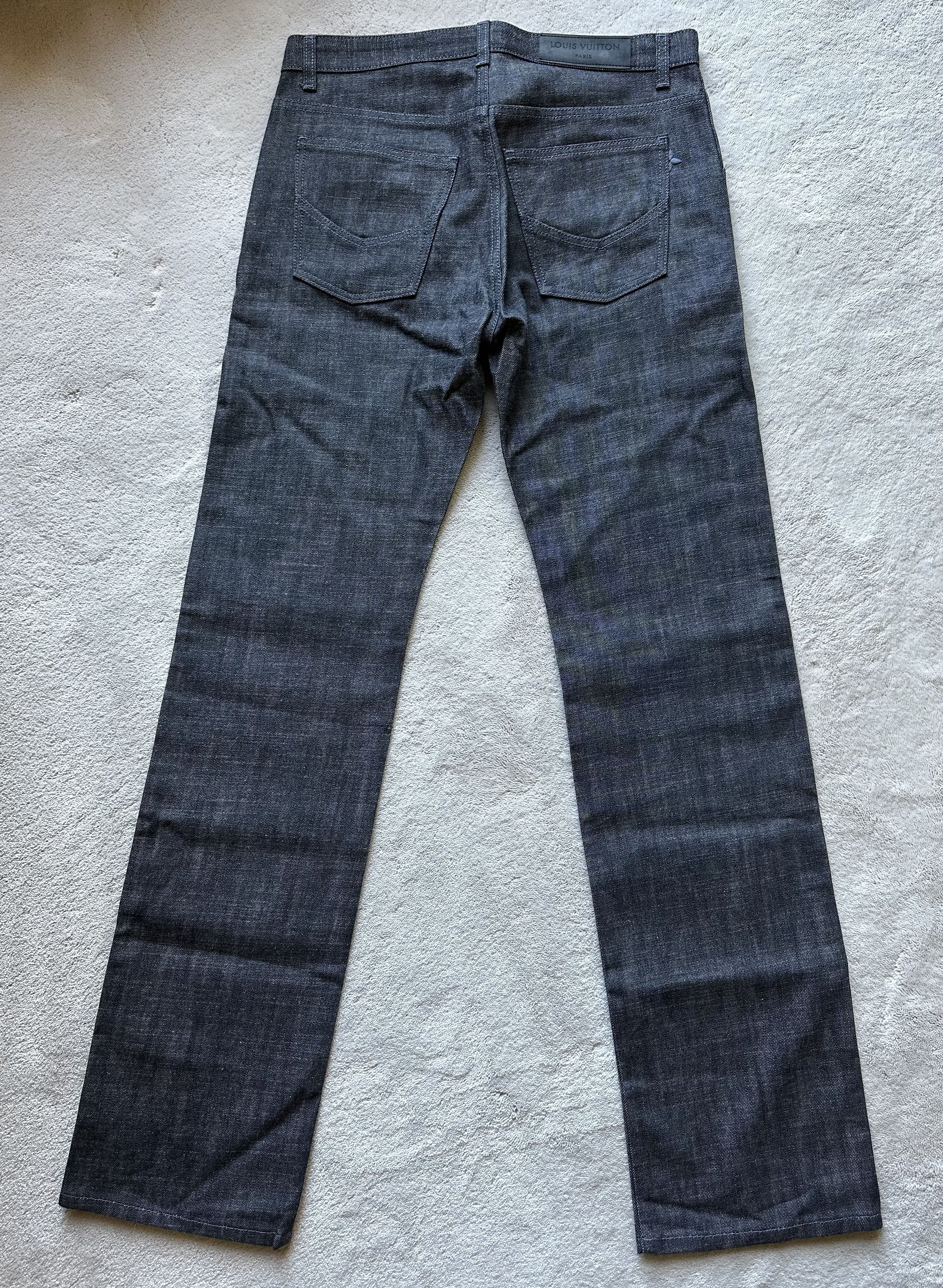 Louis Vuitton LOUIS VUITTON Dk Grey RAW COTTON DENIM Slim JEANS Sz 40 FR Size US 31 - 2 Thumbnail