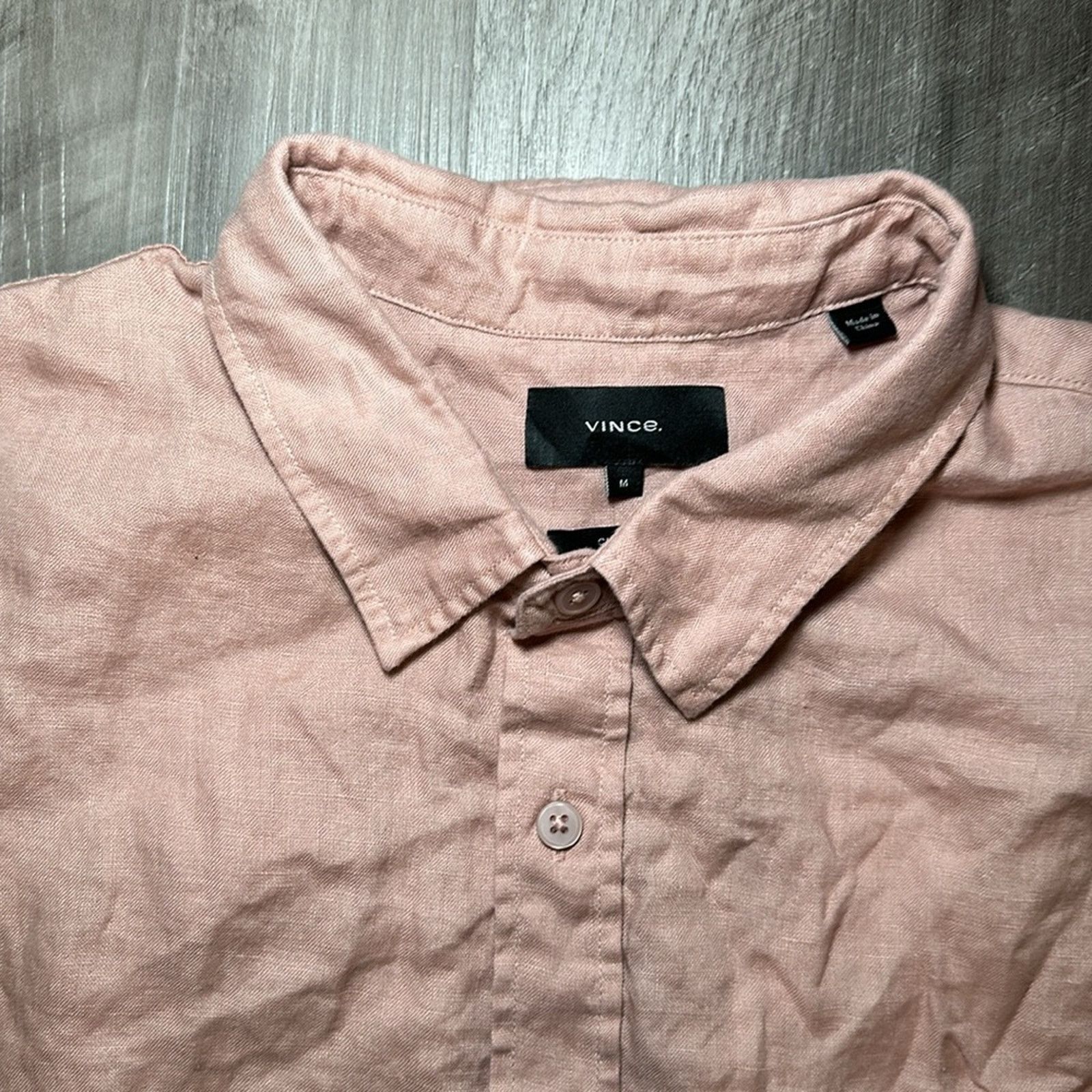 Vince Vince Linen Short Sleeve Button Down - Medium Size US M / EU 48-50 / 2 - 6 Thumbnail