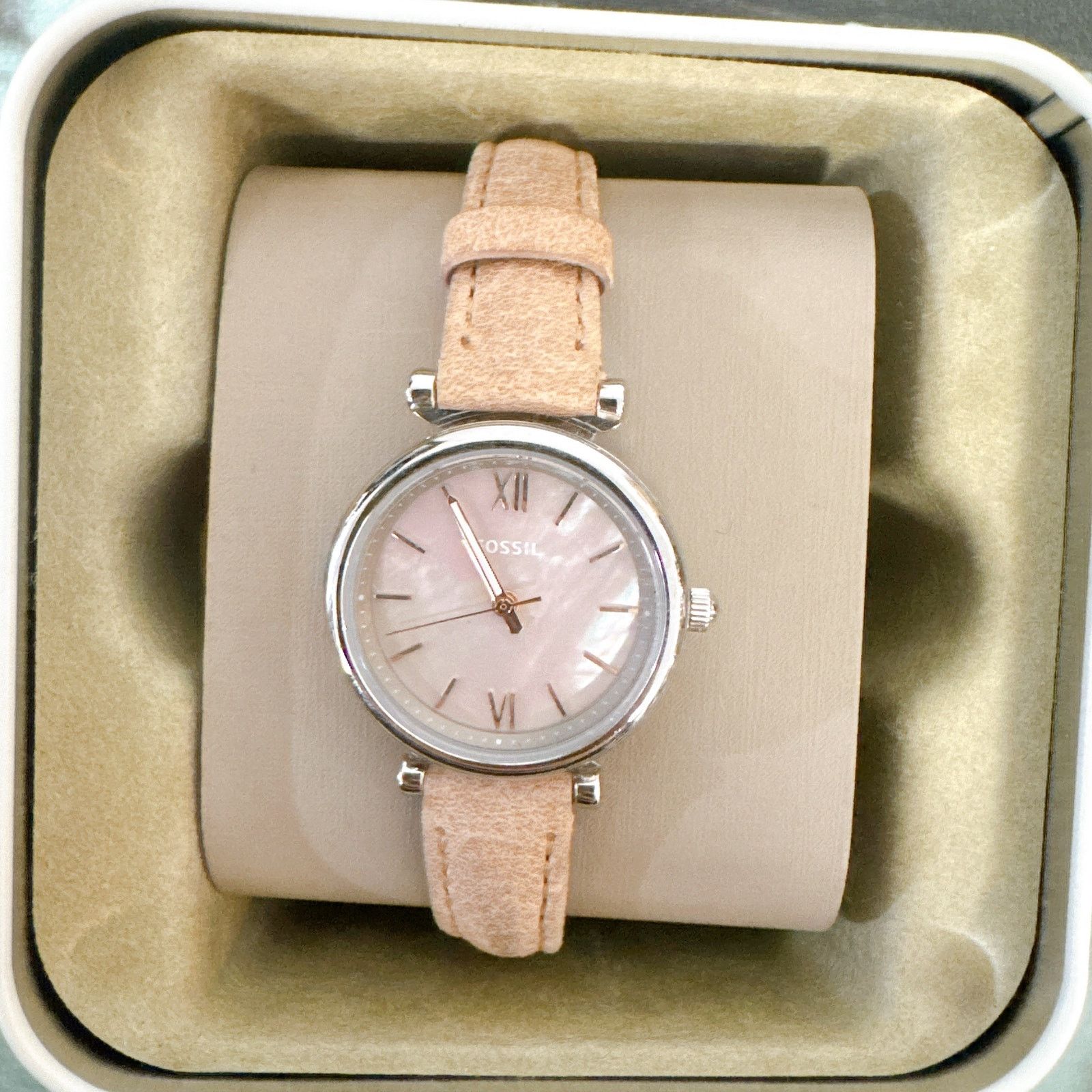 Fossil Fossil ES4530 Brown Leather Analog Dial Quartz Genuine Watch Size ONE SIZE - 1 Thumbnail