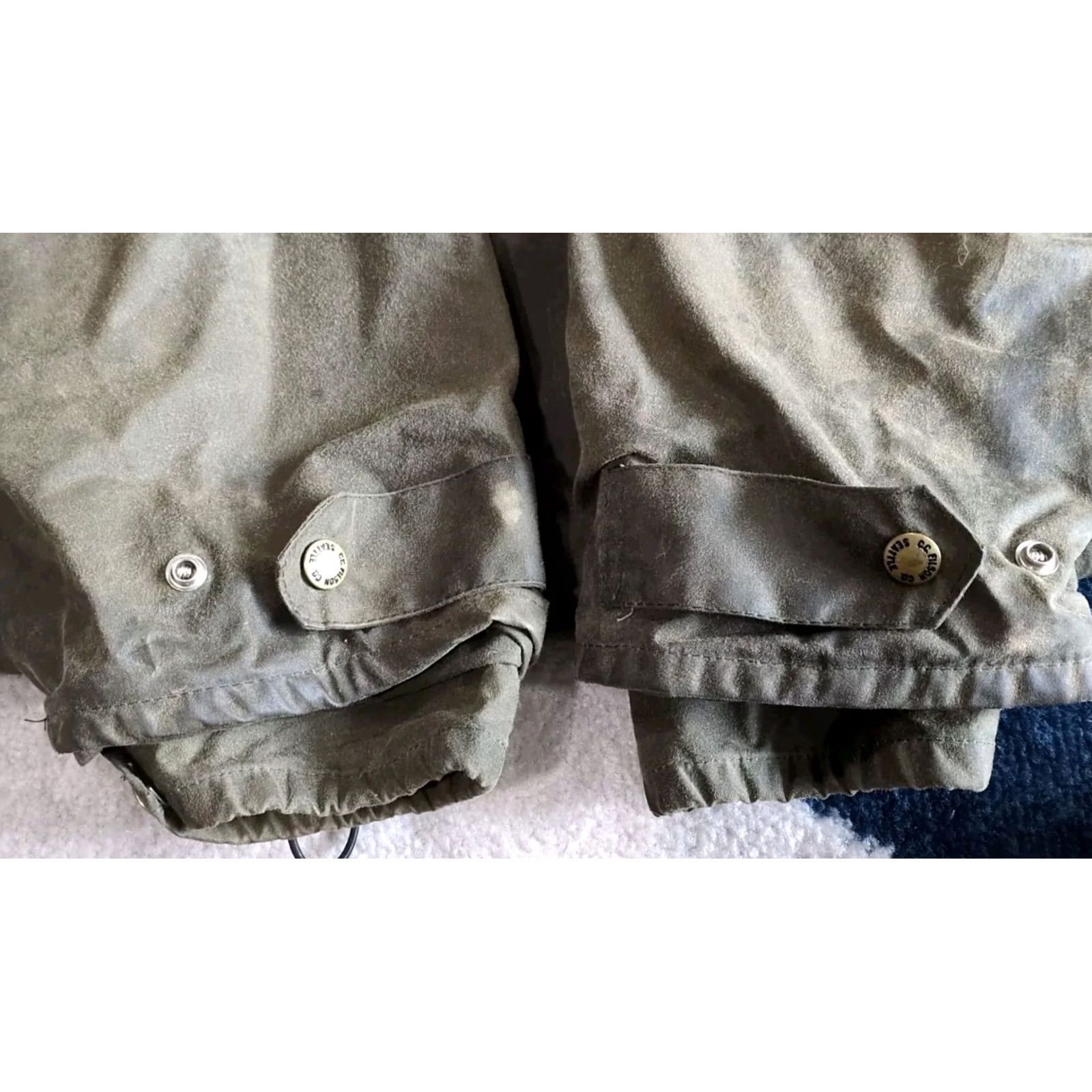 Filson VINTAGE Filson Waxed Tin Cloth Field Jacket Style 1440N Full Zip Made In USA XL Size US XL / EU 56 / 4 - 3 Thumbnail