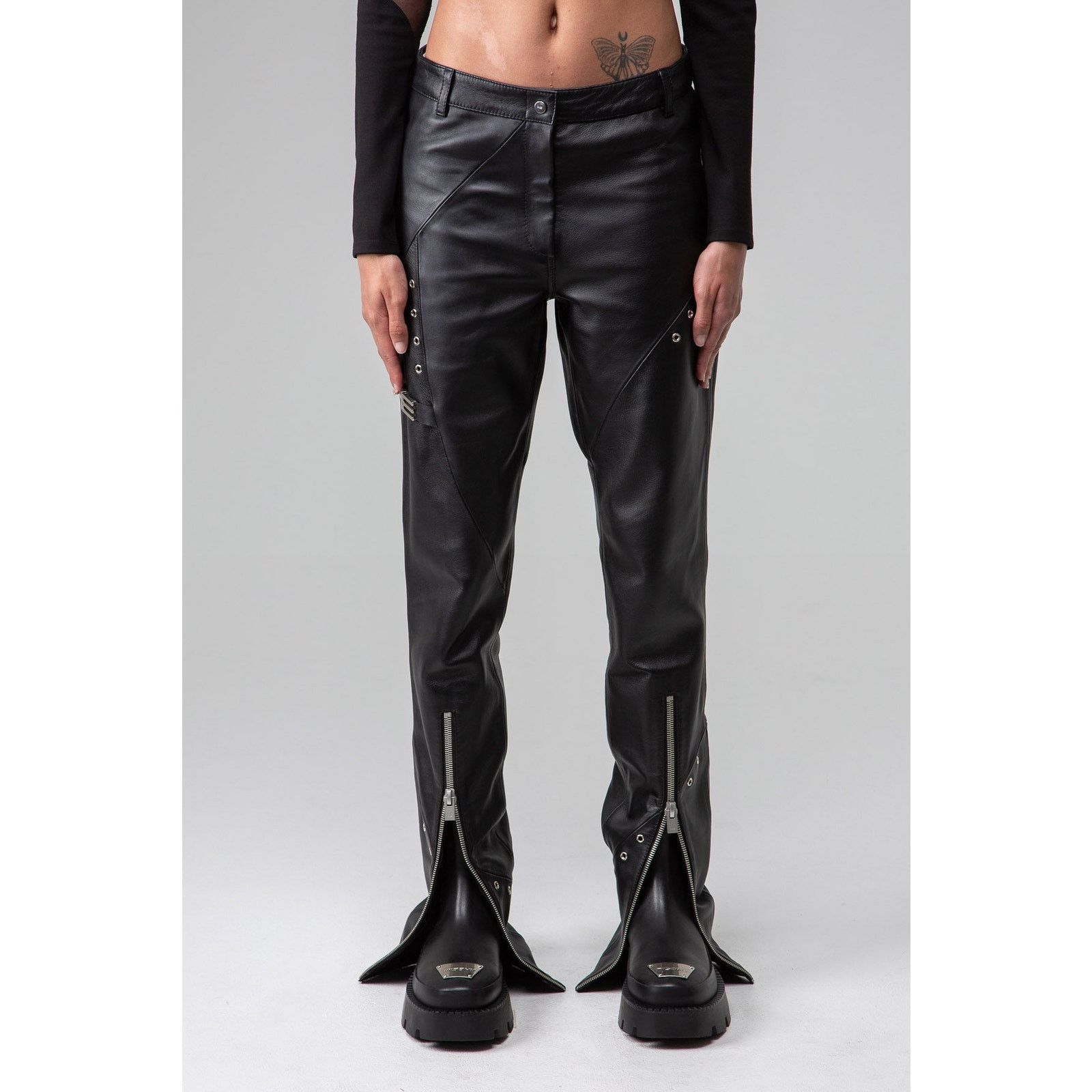 Heliot Emil Heliot Emil Unified Leather Trousers Size 25" / US 0 / IT 36 - 1 Thumbnail