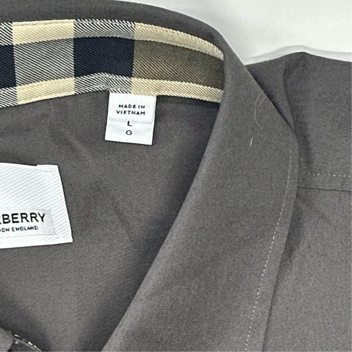 Burberry Burberry Burberry Gray Logo Long Sleeve Shirt for Men-2507 Size US L / EU 52-54 / 3 - 3 Thumbnail