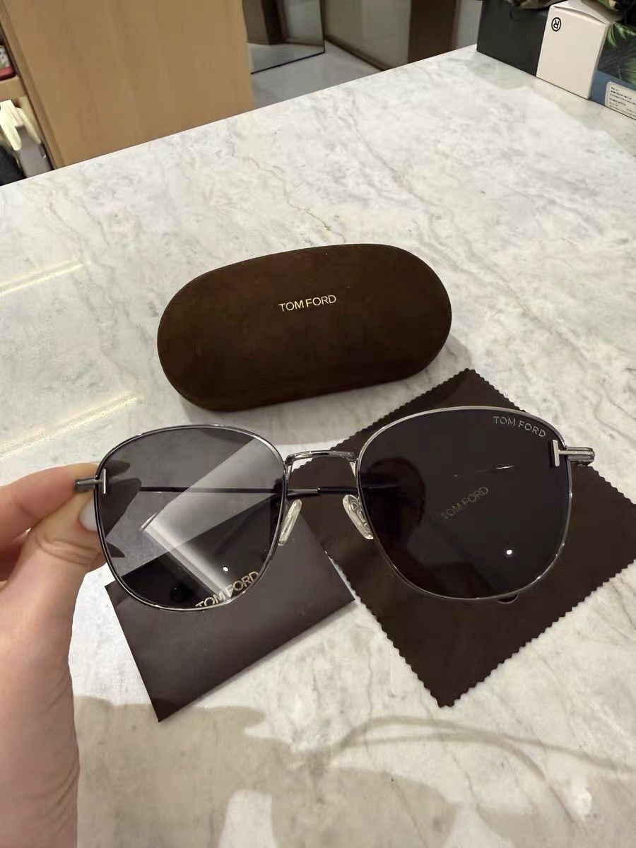 Tom Ford Tom Ford Square Metal Sunglasses - Grey Lenses Size ONE SIZE - 3 Thumbnail