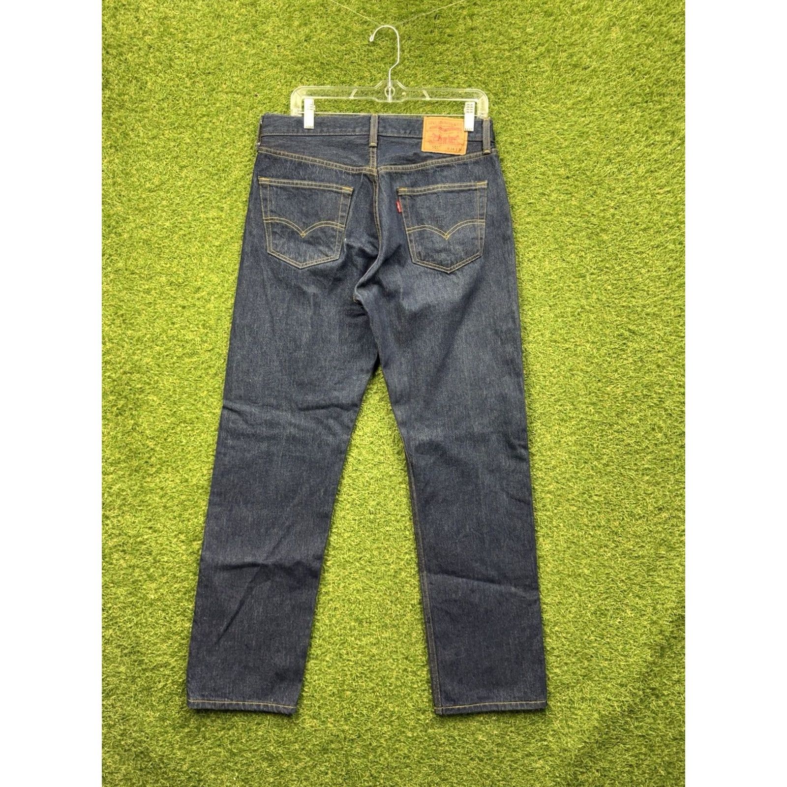 Levi's VINTAGE Levi's 501 XX Jeans Mens 34x34 Button Fly Dark Wash Denim Straight 5-Pocket USA 90s Mens Size US 34 / EU 50 - 2 Thumbnail
