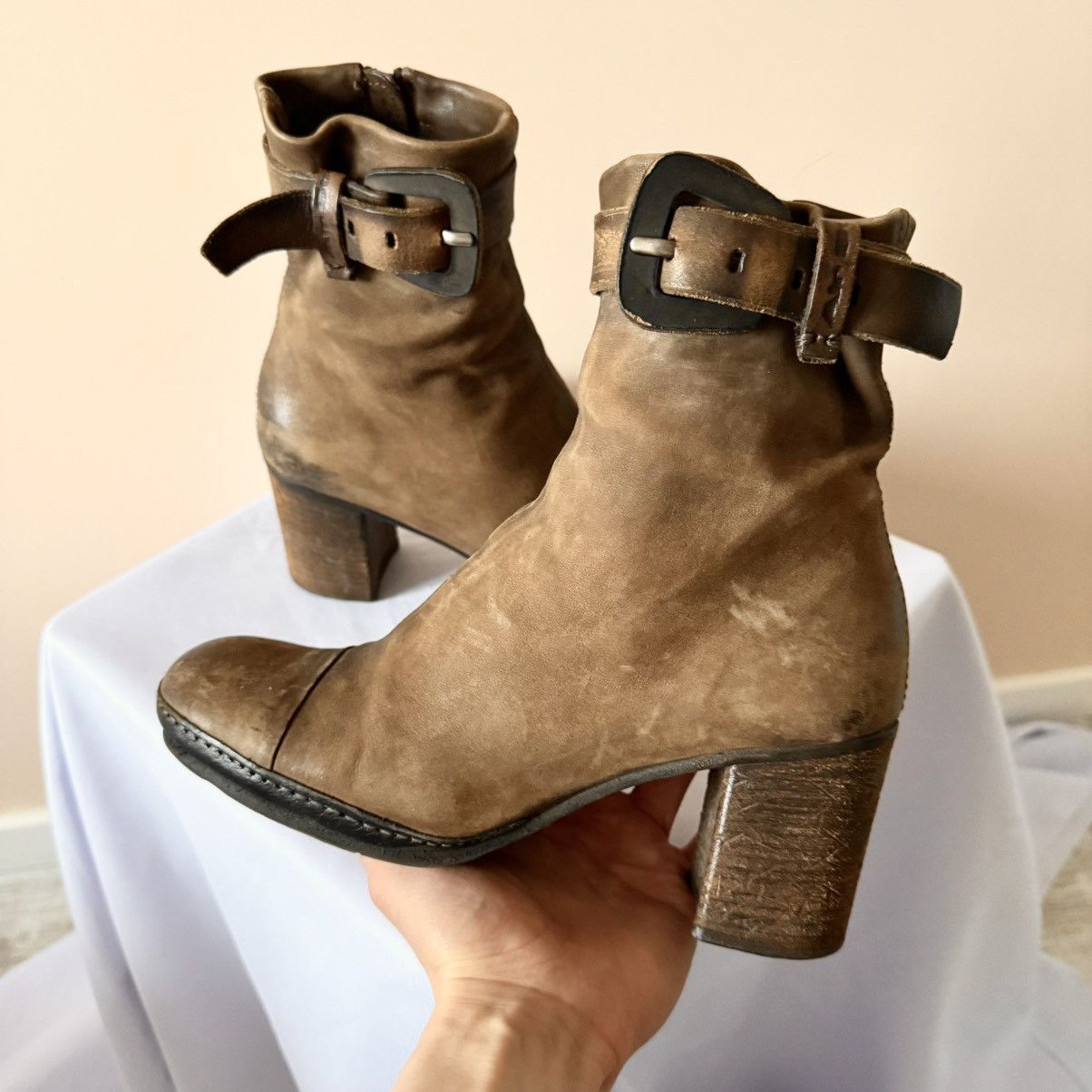 Dirk Bikkembergs AS 98 Airstep Vintage Ankle Straps Boots Rick Owens Vibe Size US 9 / IT 39 - 6 Thumbnail