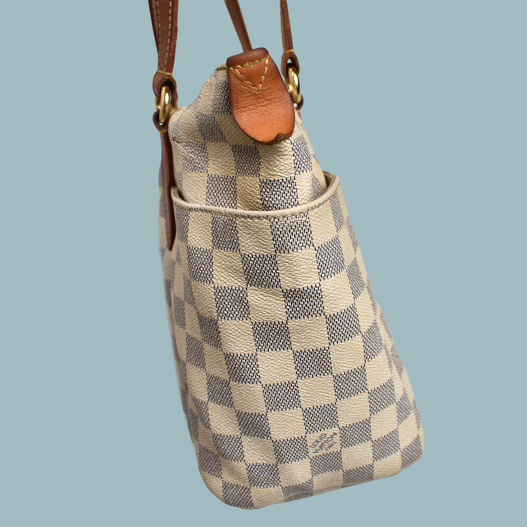 Louis Vuitton LOUIS VUITTON – Totally MM Bag Damier Azur Canvas Tote Size ONE SIZE - 6 Thumbnail