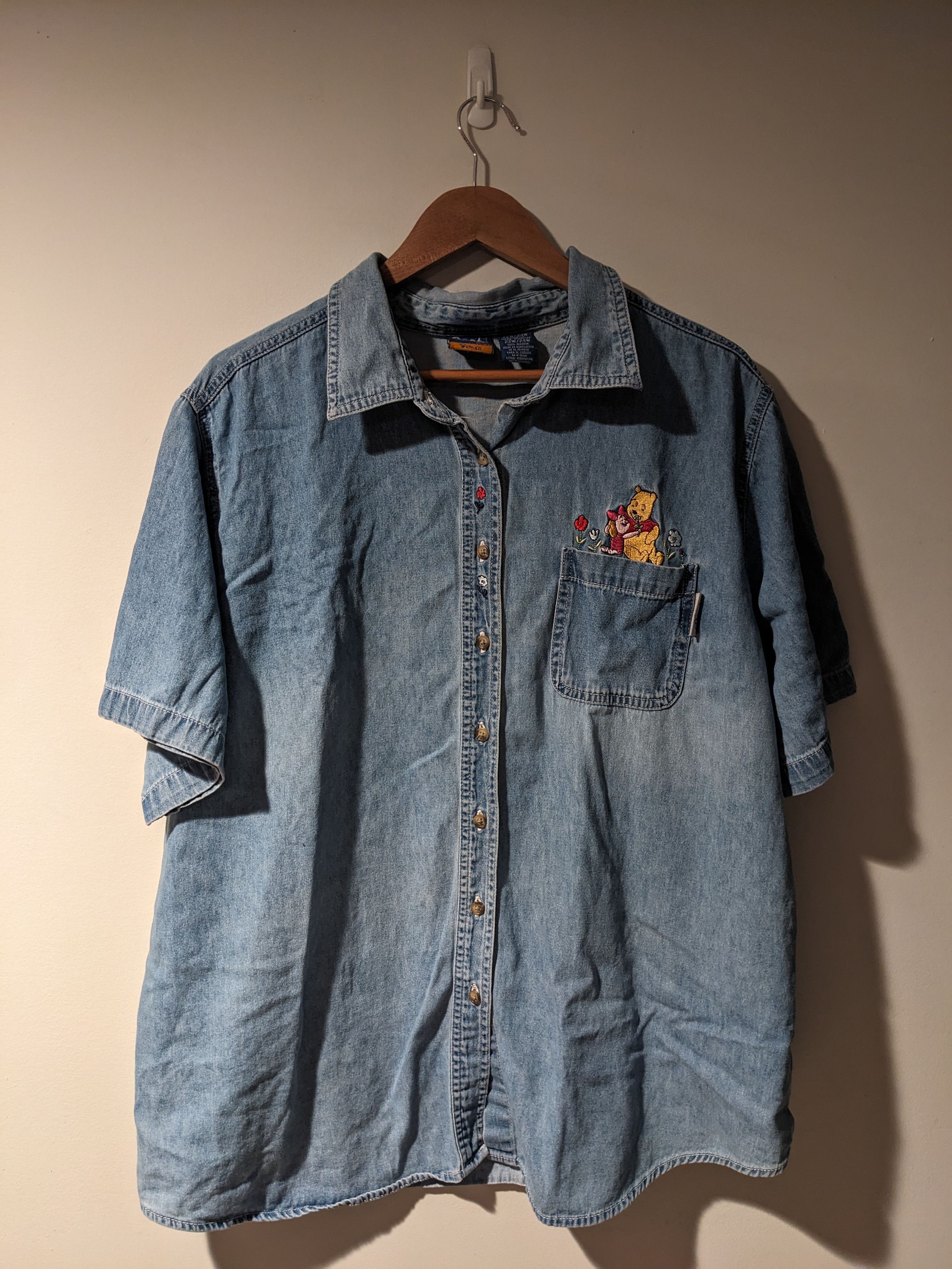 Disney × Vintage Vintage 90s Winnie the Pooh Tigger 22W Button Up Shirt Size XXL / US 16-18 / IT 52-54 - 1 Thumbnail