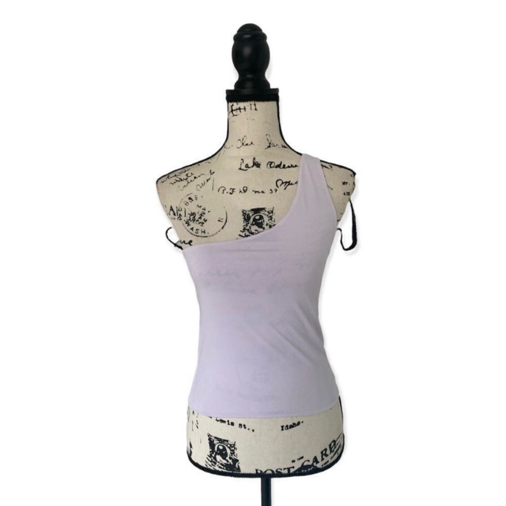 Other Kurve Lavender One Shoulder Stretchy Crop Top - Size L Size L / US 10 / IT 46 - 1 Thumbnail