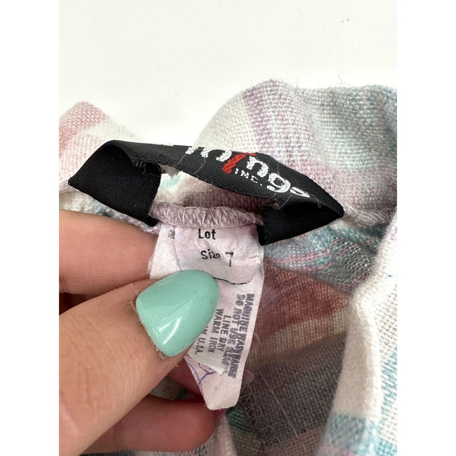 Pinko VINTAGE Jr. Things Skirt Size 7 Pink Blue Plaid Knee Length A-Line Womens Size 28" / US 6 / IT 42 - 6 Thumbnail