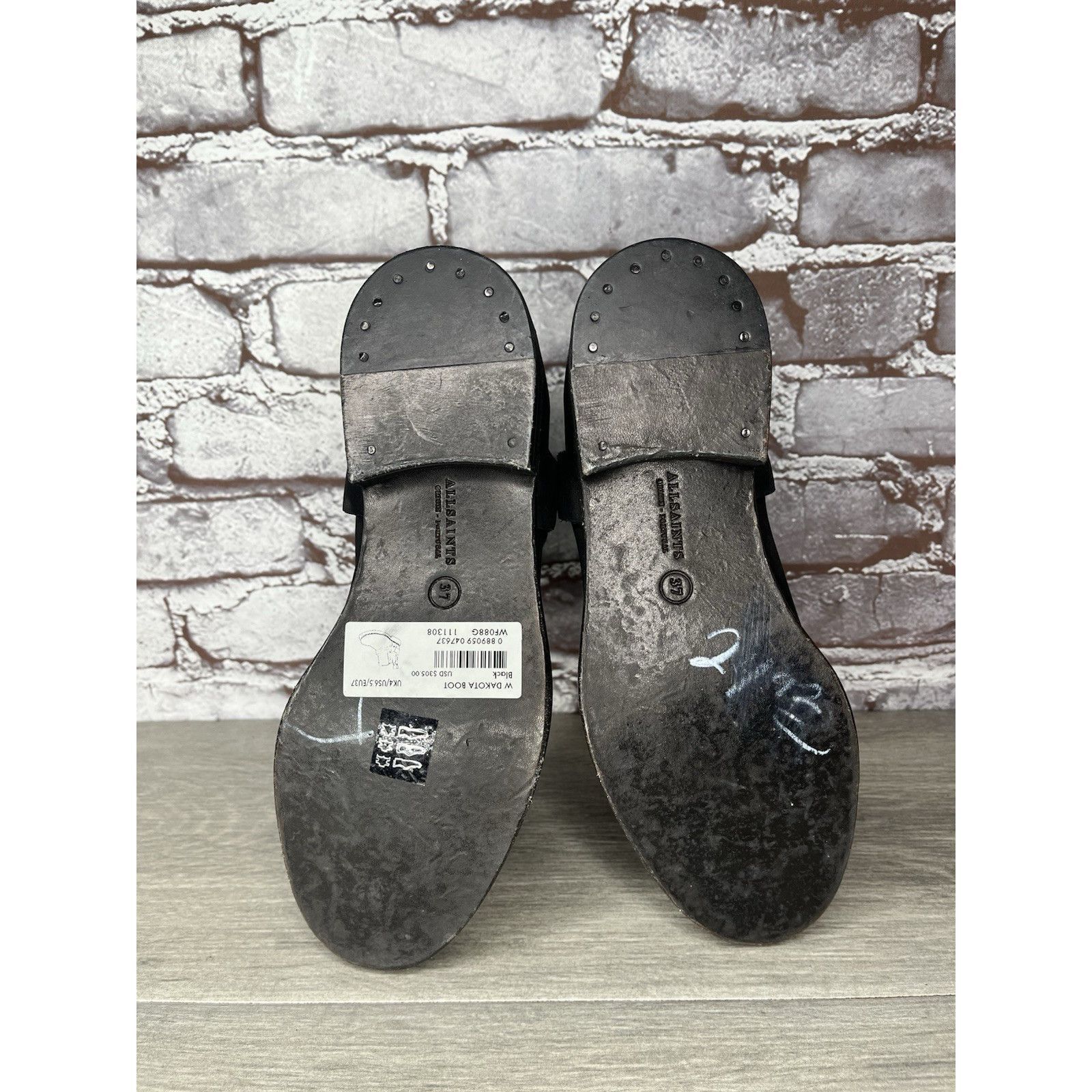 Allsaints AllSaints Italy Black Leather Harness Ankle Chelsea Boots Wo Size US 6.5 / IT 36.5 - 22 Thumbnail