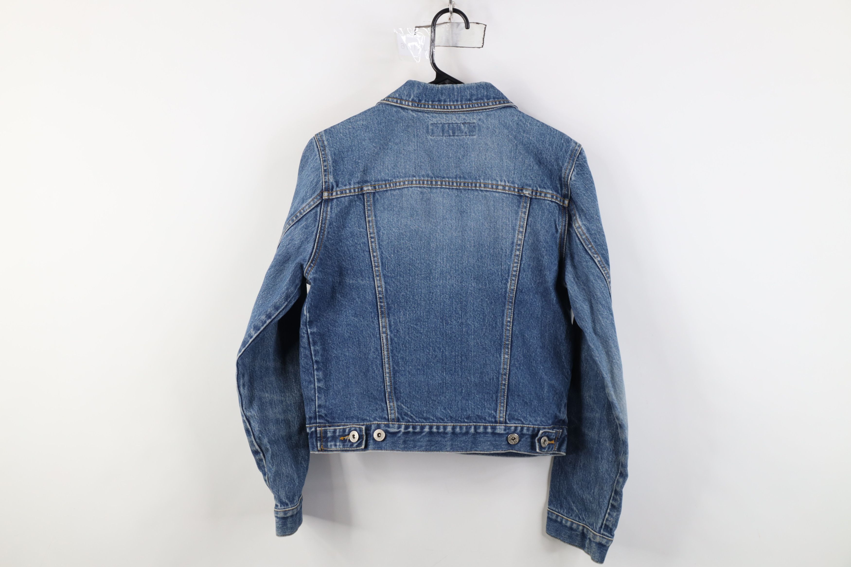 Express Vintage Y2K Express Babydoll Cropped Denim Trucker Jacket Size M / US 6-8 / IT 42-44 - 12 Thumbnail
