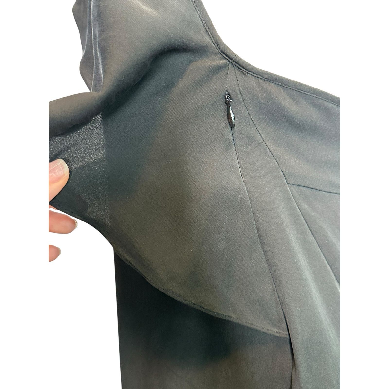 Theory Theory Black Silk Ruffle Open Back Slip Halter Dress Size 2 Size XS / US 0-2 / IT 36-38 - 6 Thumbnail
