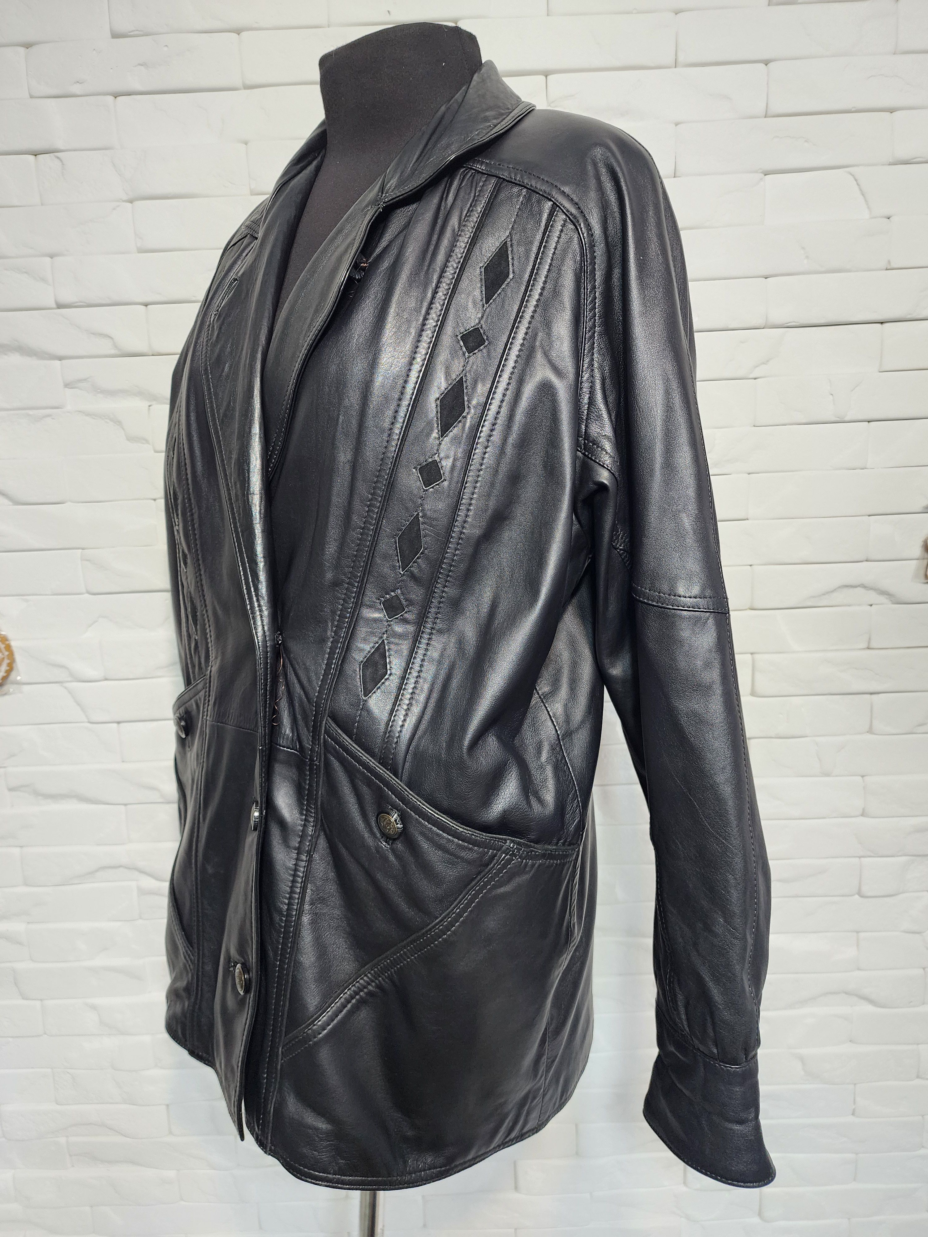 Other Black Genuine Leather Jacket: Women's Elegant Style Size XXL / US 16-18 / IT 52-54 - 3 Thumbnail