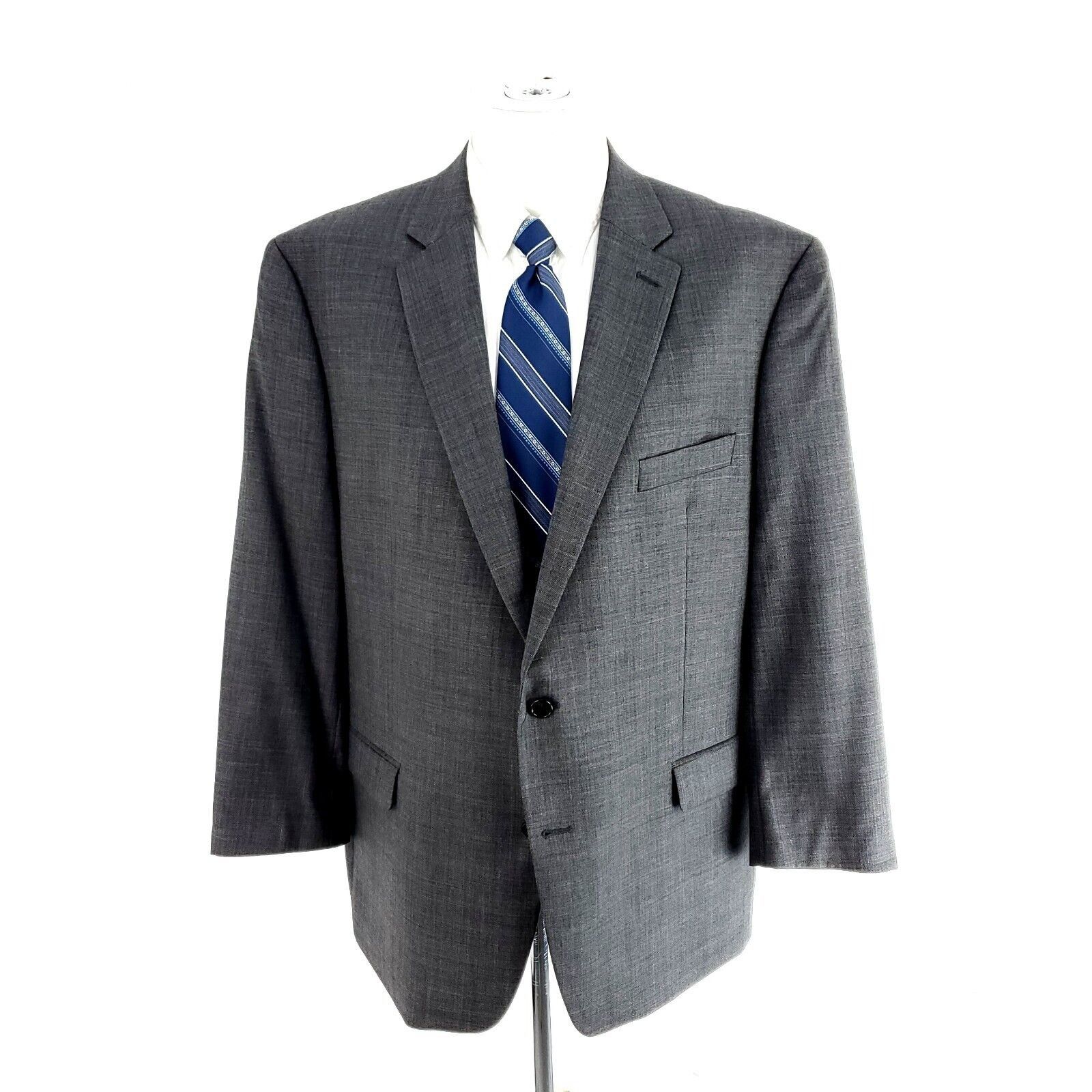 Lauren Ralph Lauren Lauren Ralph Lauren Wool 2 Button Blazer 46R Gray Sharkskin Size 46R - 3 Thumbnail