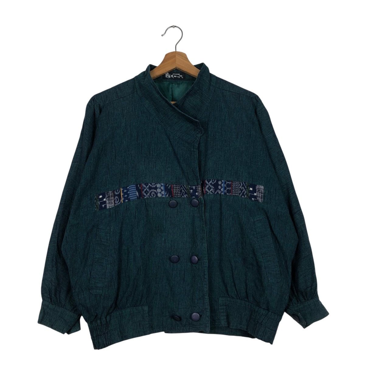 Japanese Brand Rich Green Vintage Bomber Jacket Unknown Brand Issey Miyake Size US M / EU 48-50 / 2 - 2 Thumbnail