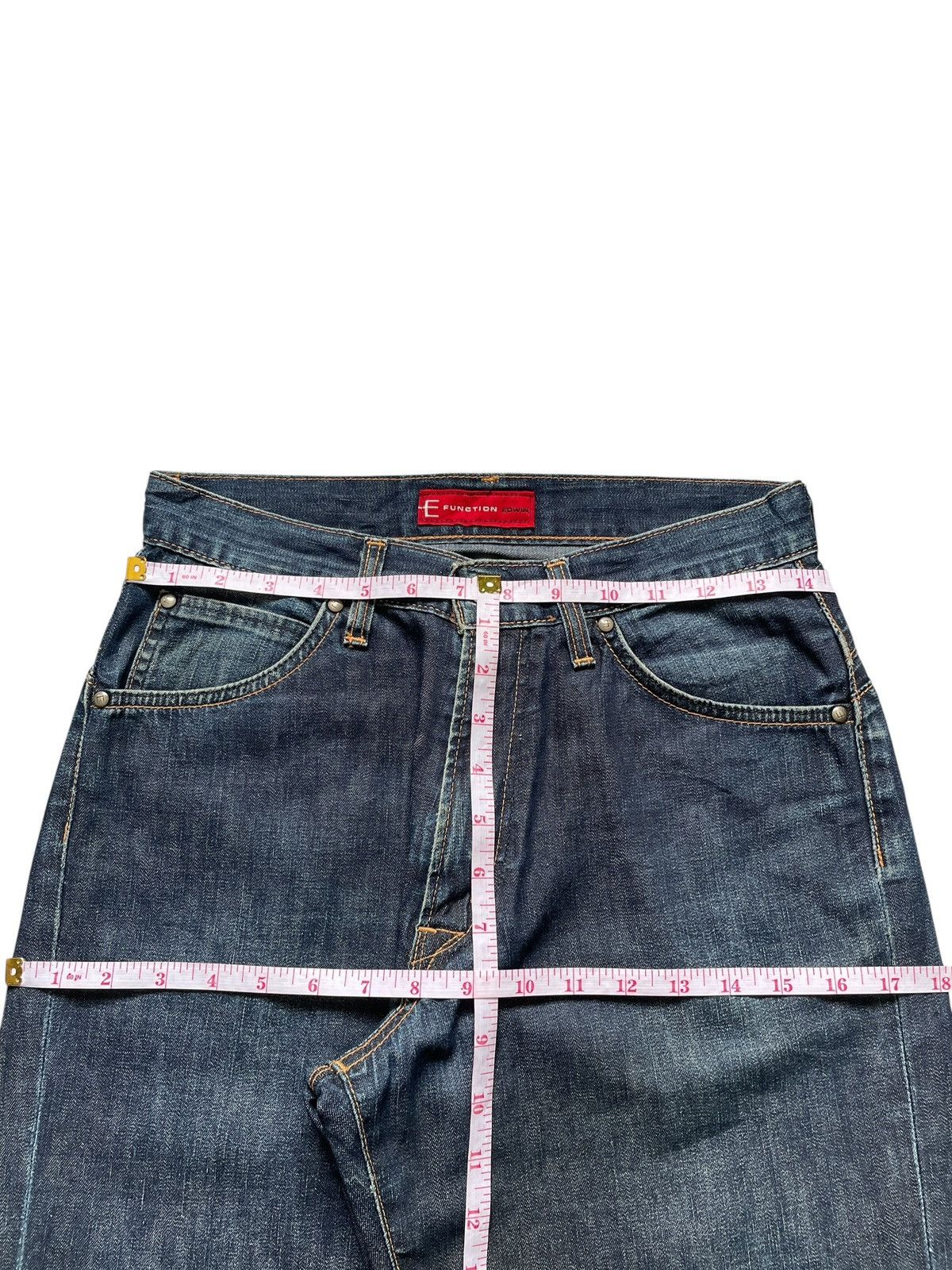 Edwin Vintage Japanese Edwin E Function Blue Wash Loose Baggy Jean Size US 28 / EU 44 - 12 Thumbnail